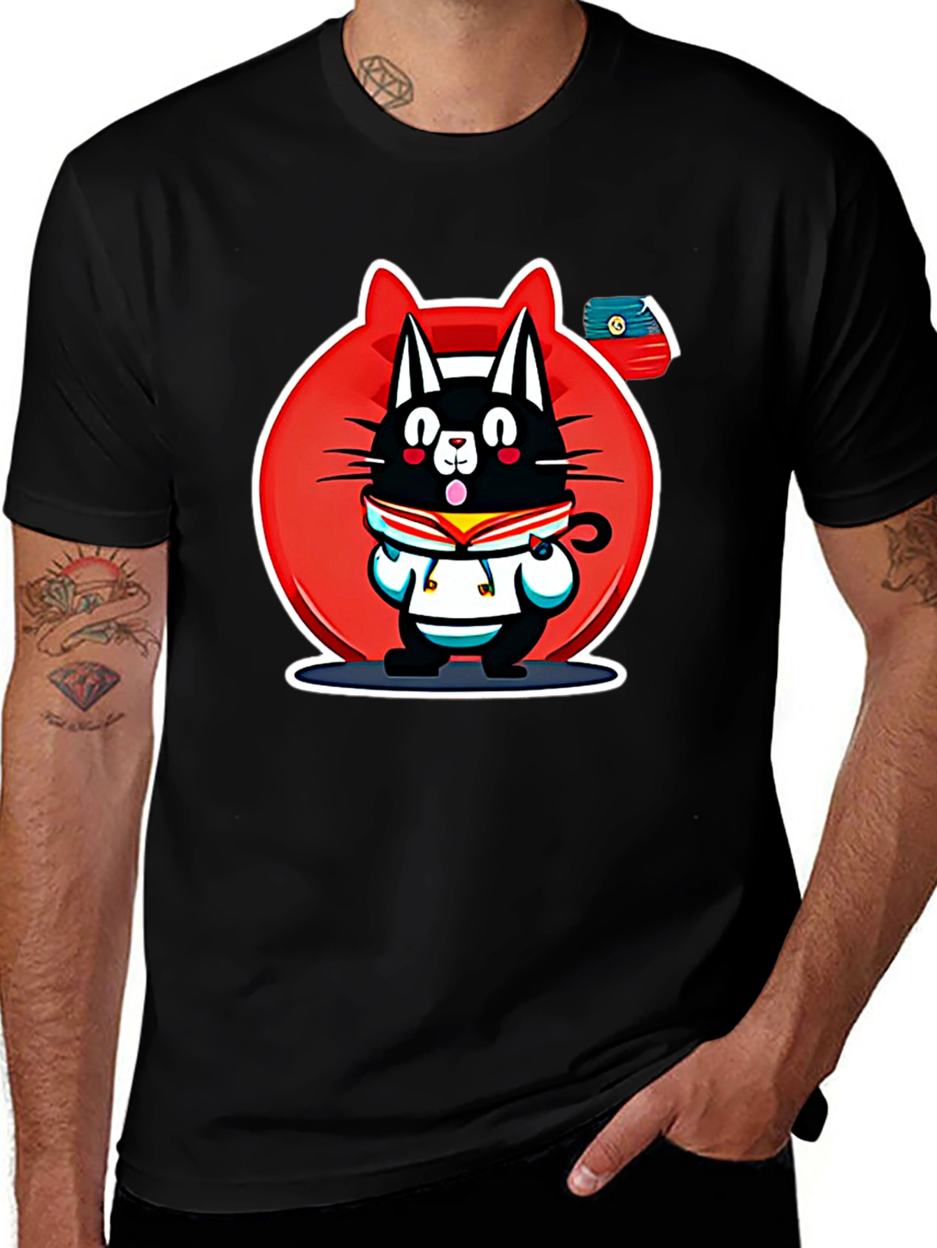 Variant 5 of Cartoon Cat T-Shirt