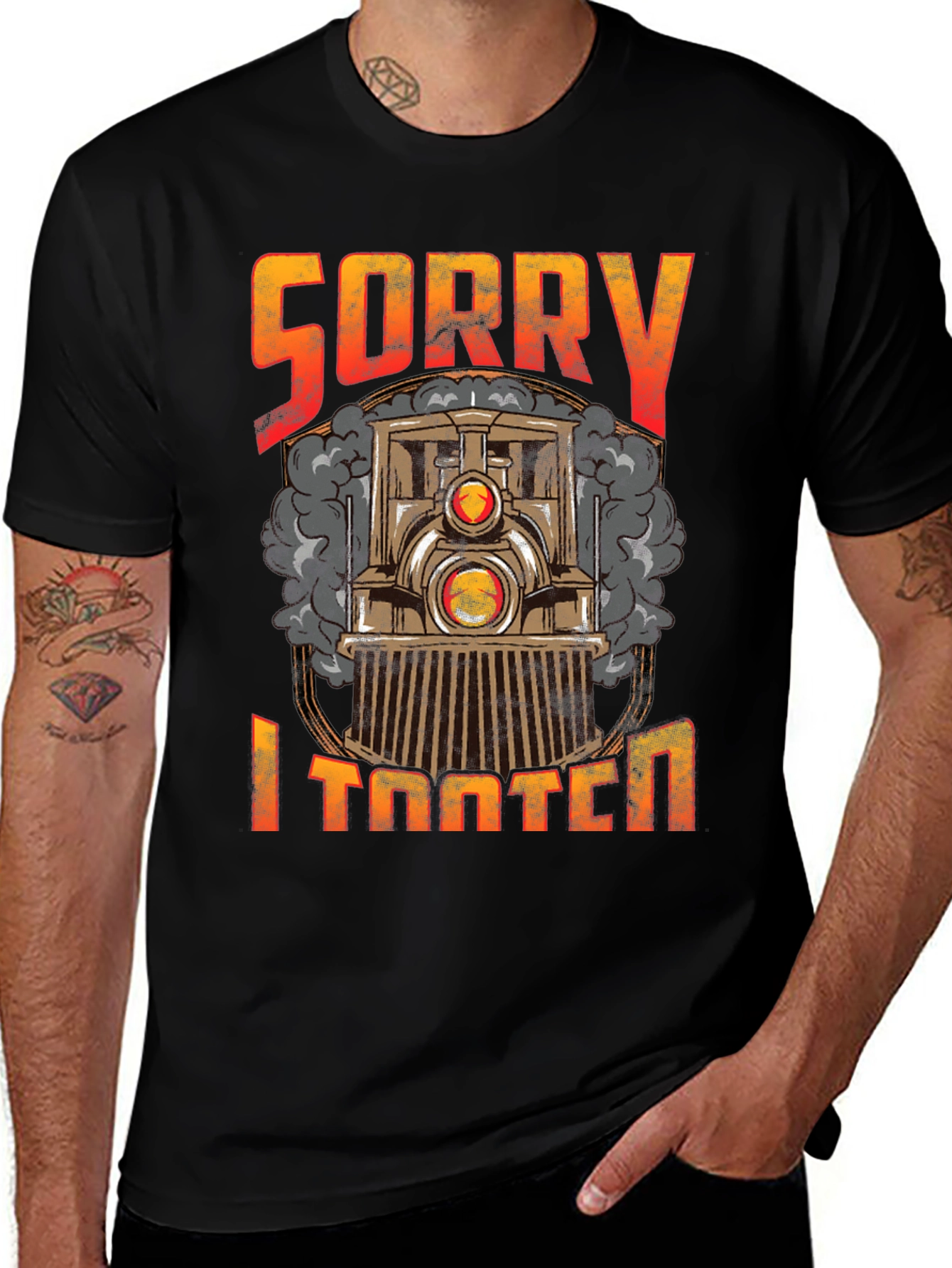 Variant 5 of Sorry I Tooted Train Graphic Tee - Funny T-Shirt