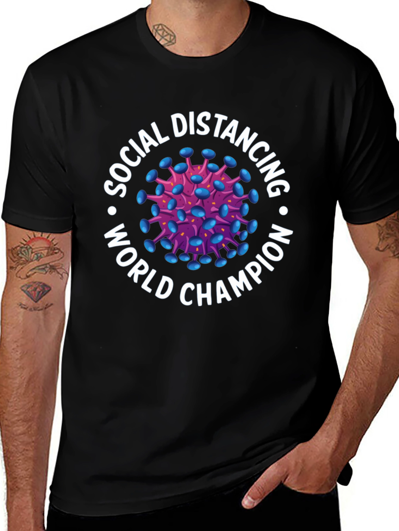 Variant 15 of Social Distancing World Champion T-Shirt