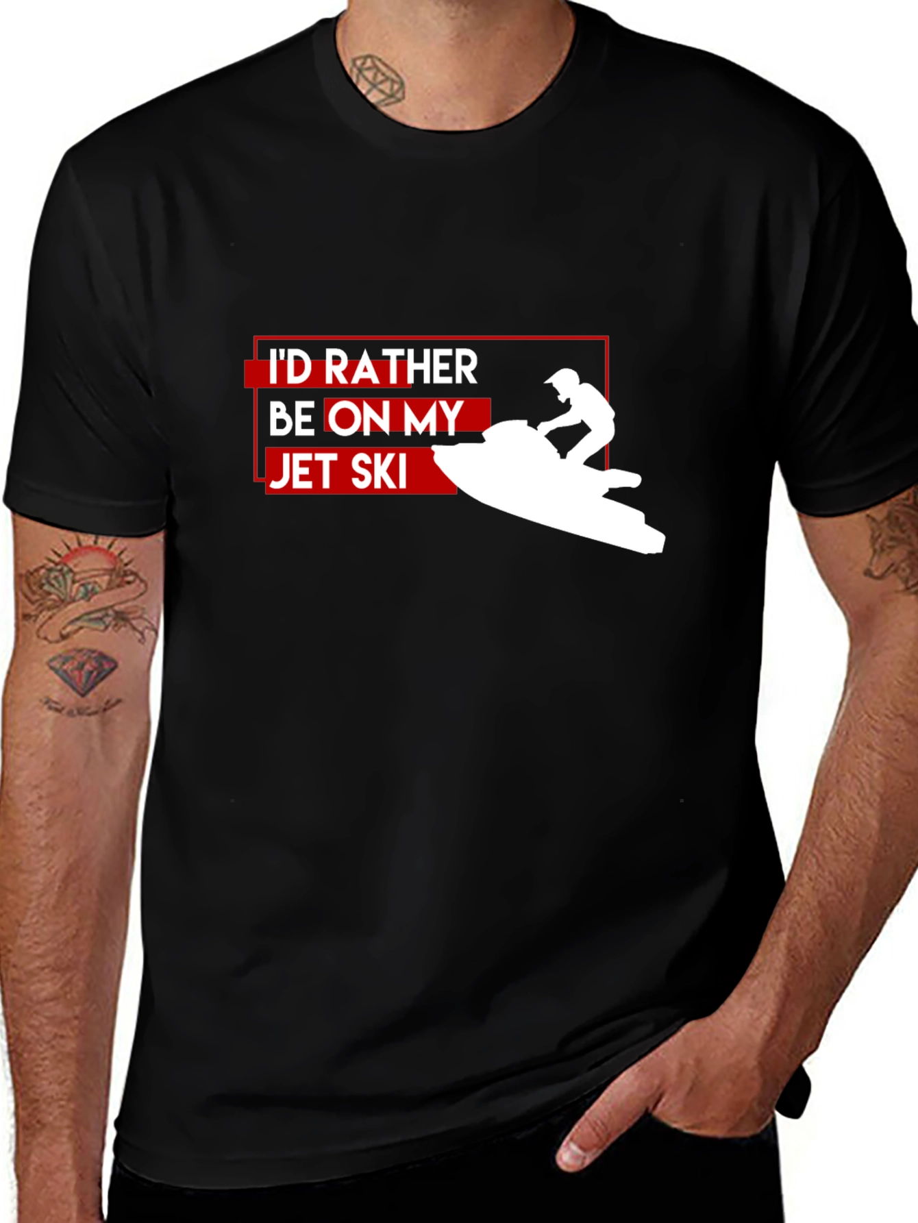 Variant 5 of I'd Rather Be On My Jet Ski T-Shirt