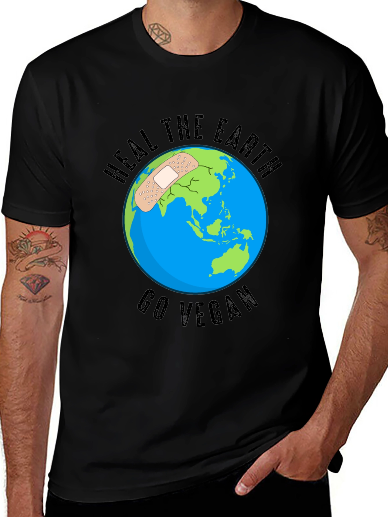 Heal the Earth Go Vegan T-Shirt