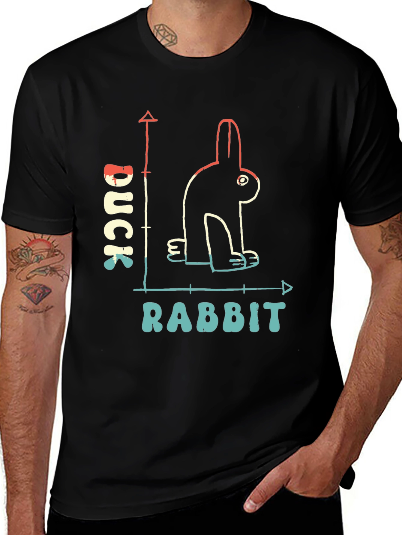 Variant 6 of Duck Rabbit Illusion Graphic Tee