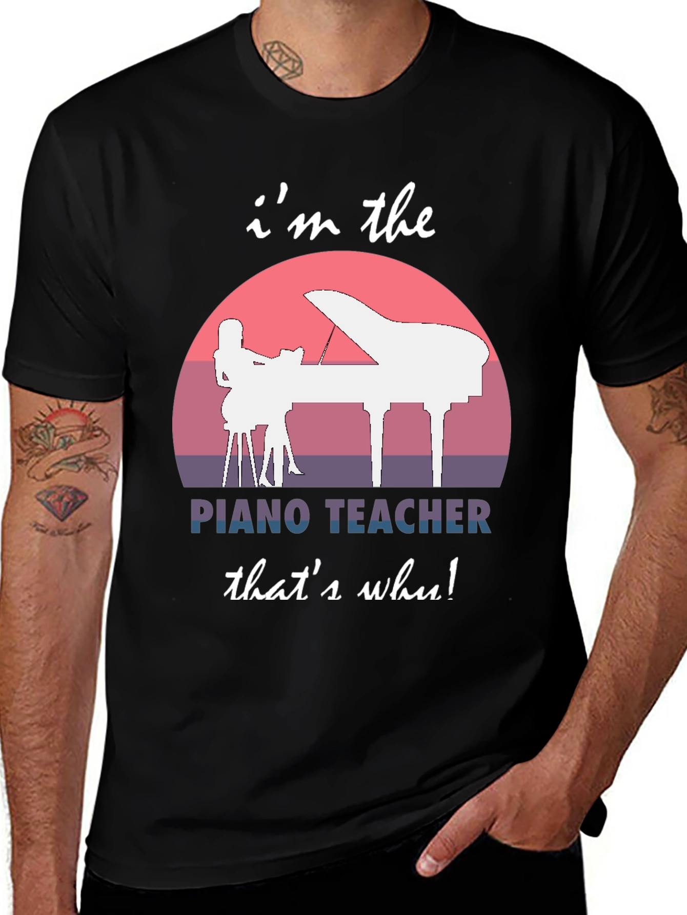 Variant 18 of Piano Teacher Graphic Tee - Music Instructor Gift