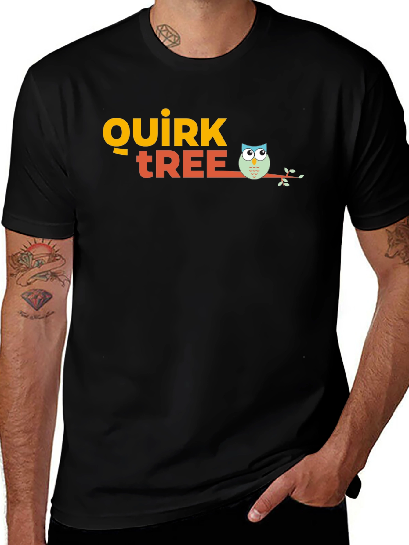 Variant 15 of Quirk Tree Graphic Tee - Unisex Black T-Shirt