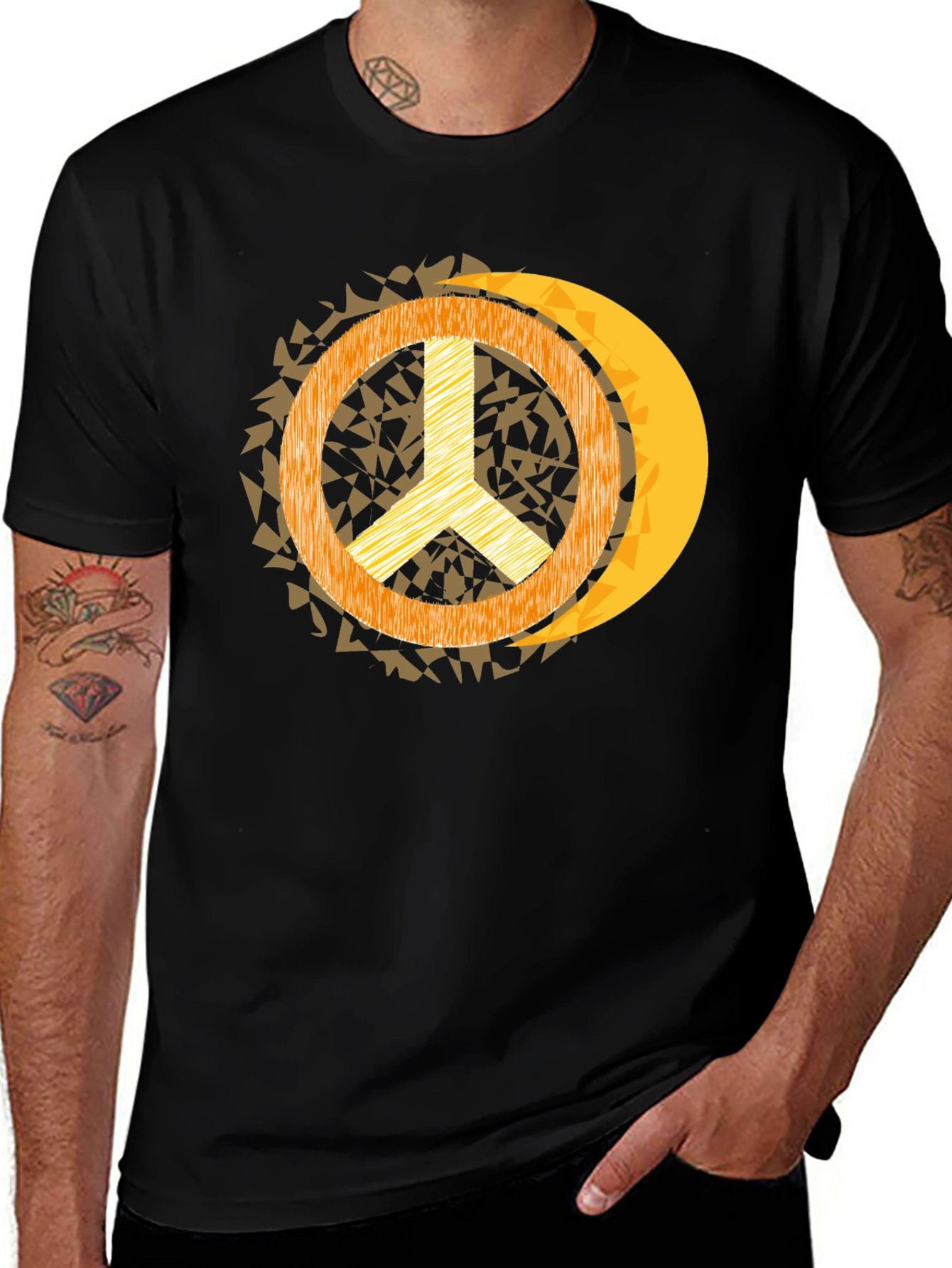 Variant 5 of Peace Sign Graphic Tee - Modern Stylish Casual Wear