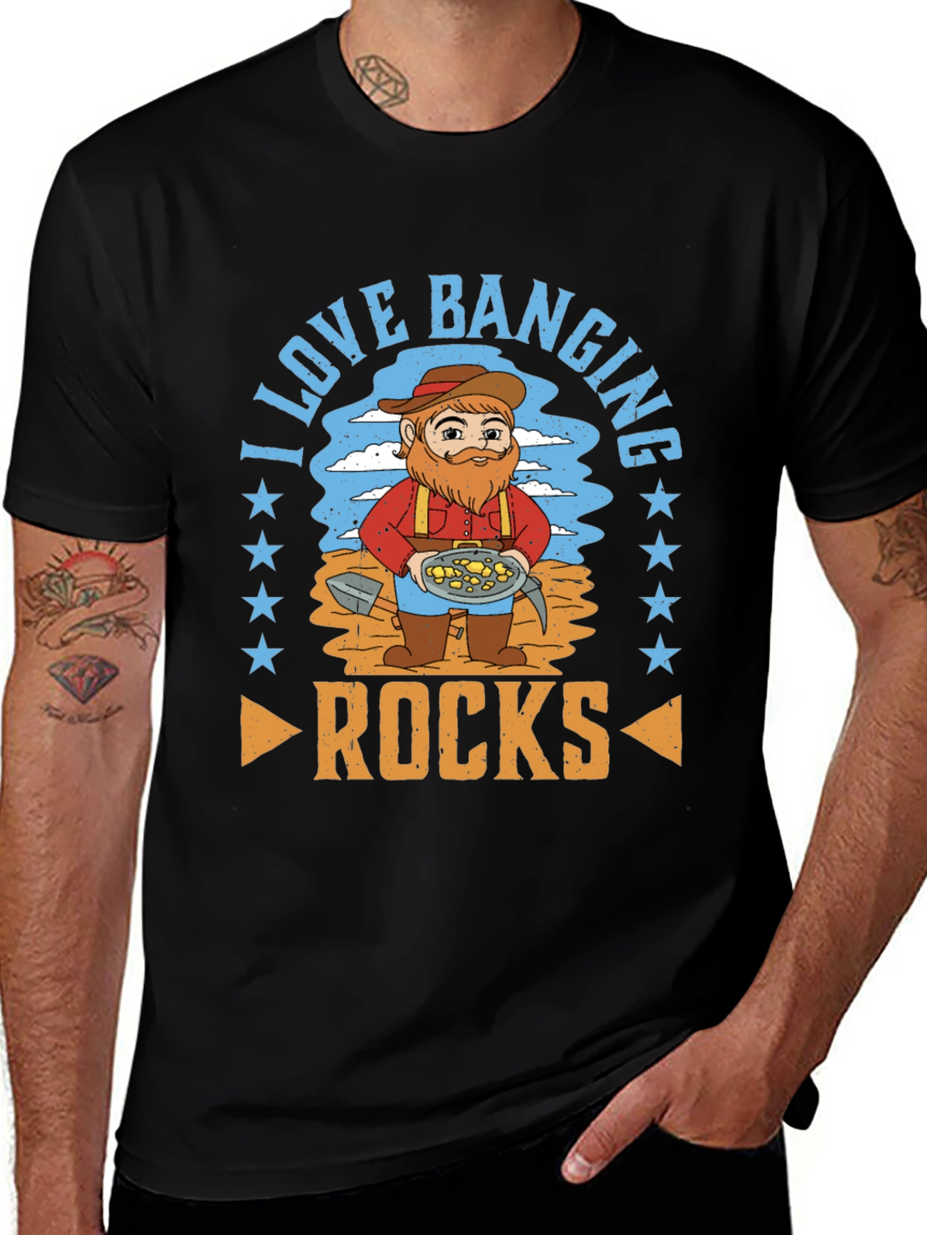 Variant 18 of I Love Banging Rocks Funny T-Shirt