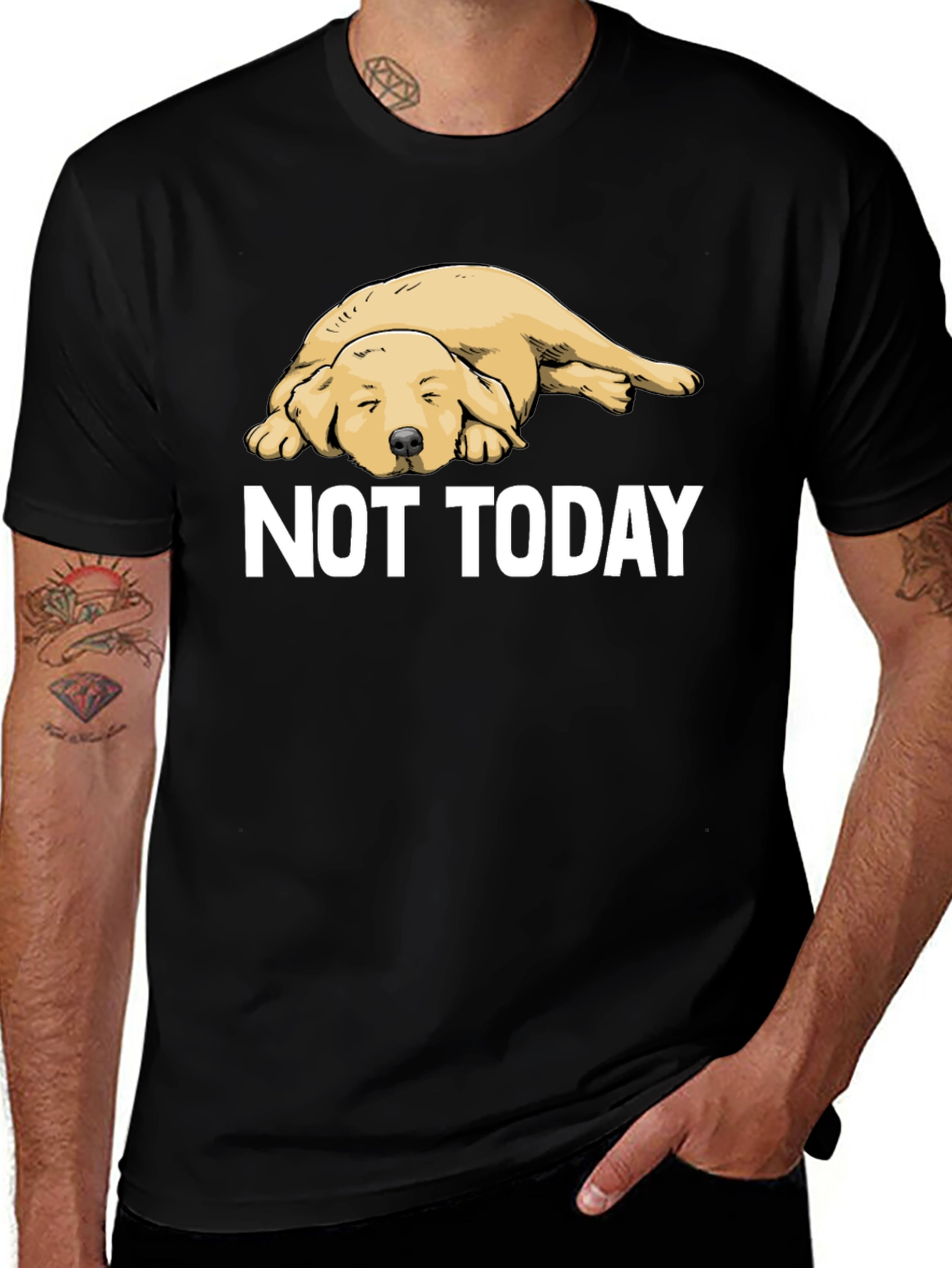 Variant 3 of Not Today Lazy Dog Graphic Tee