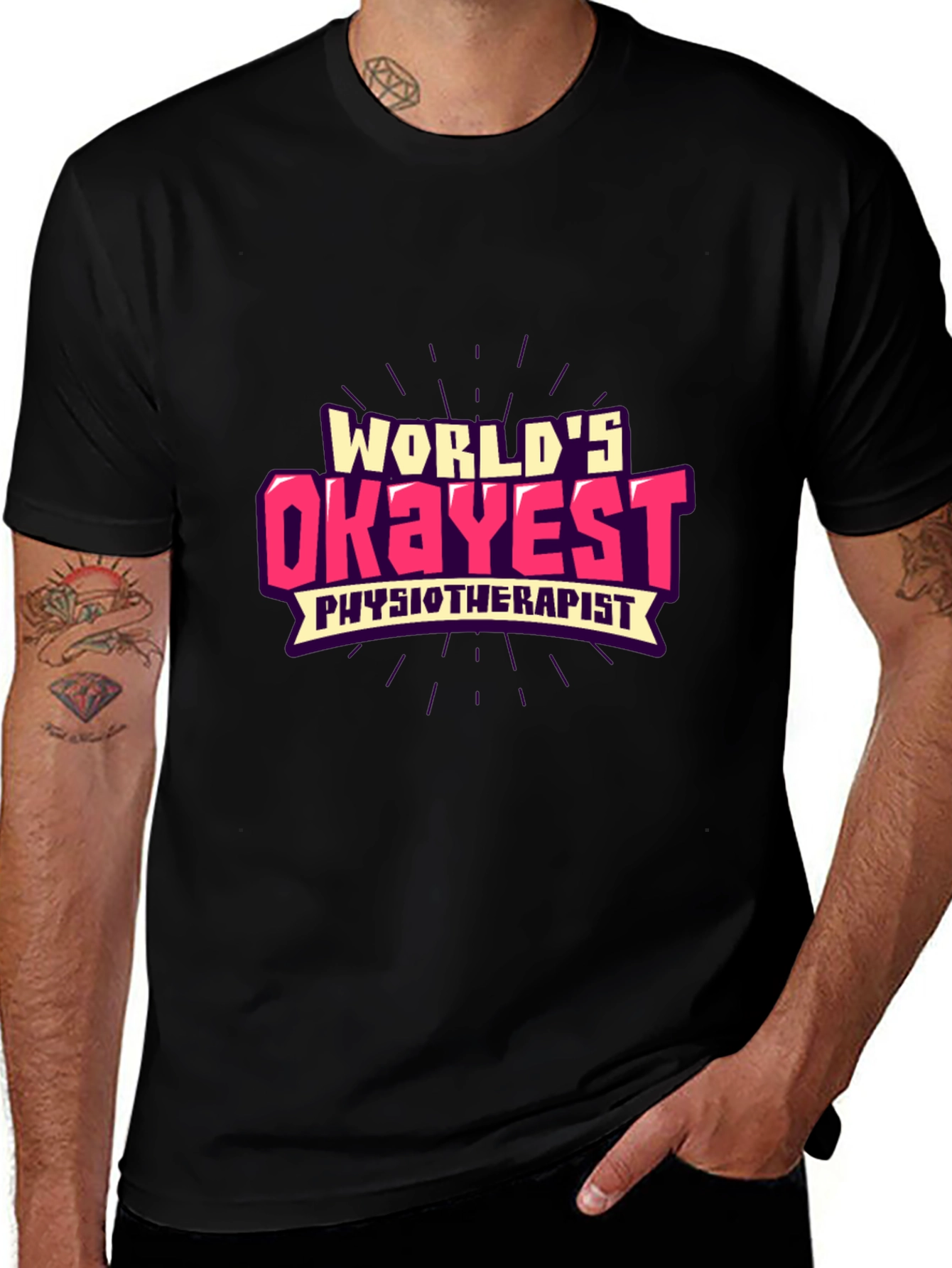 Variant 18 of World's Okayest Physiotherapist Graphic Tee