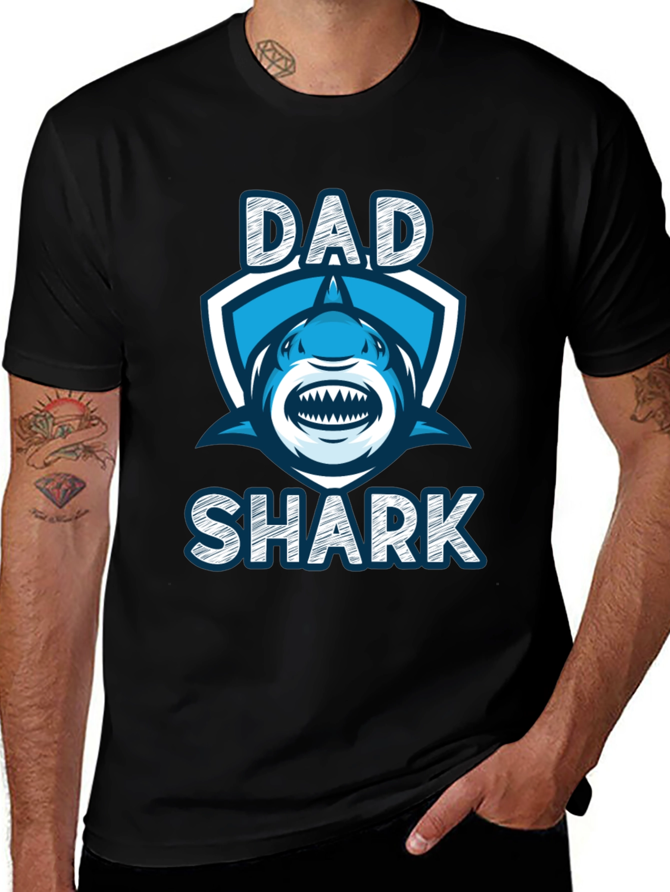 Variant 4 of Dad Shark Graphic T-Shirt