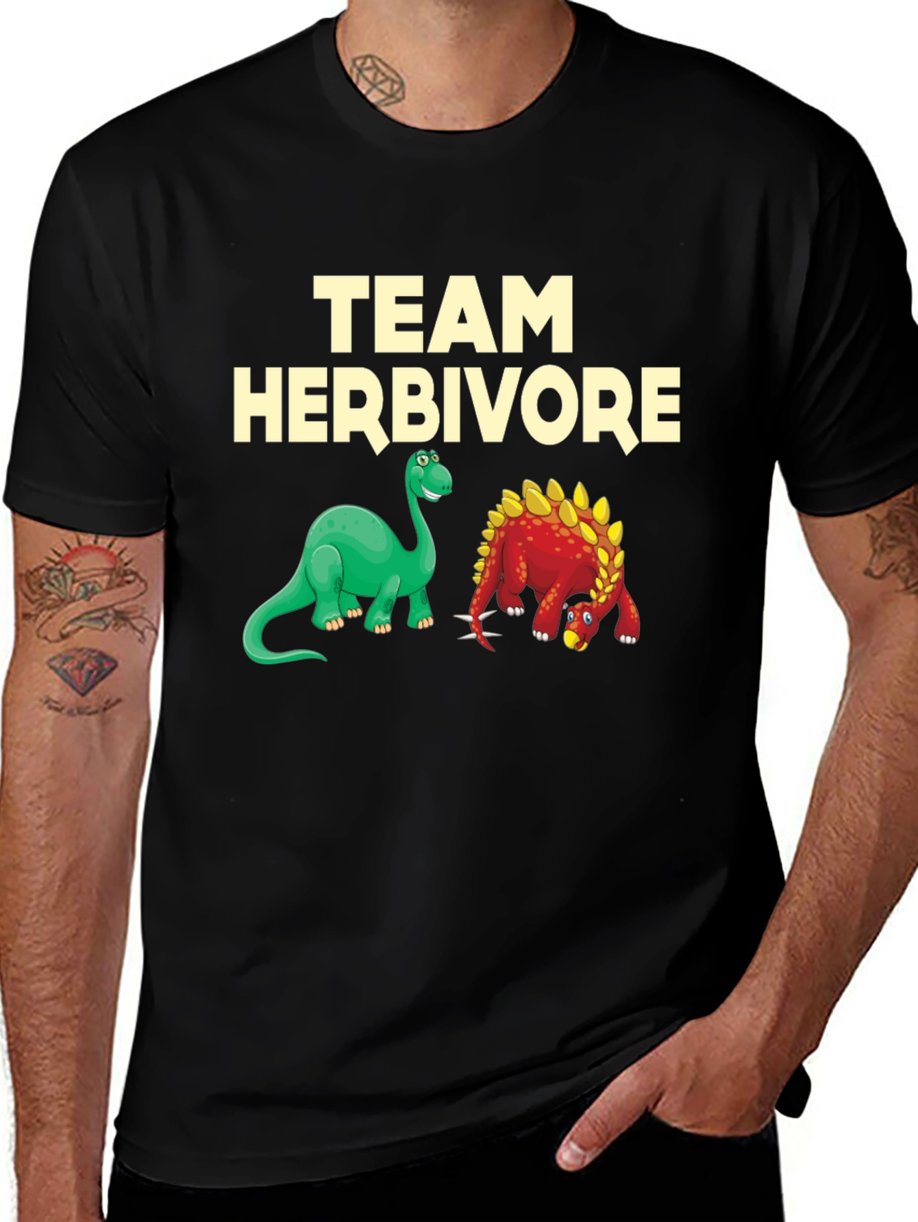 Variant 19 of Team Herbivore Dinosaur T-Shirt