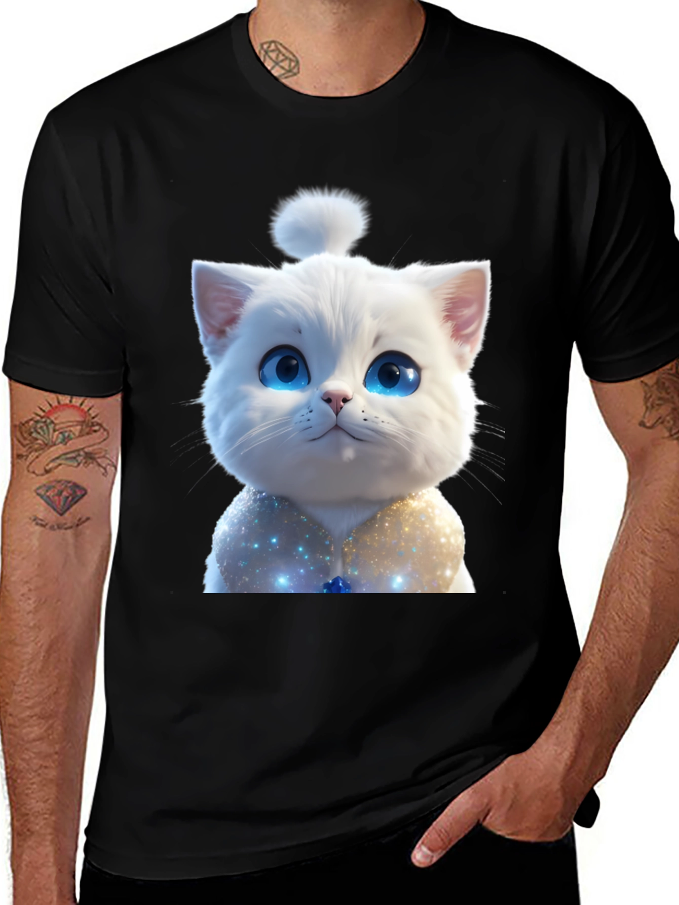 Variant 19 of Cute Cat Graphic Tee - Soft & Stylish