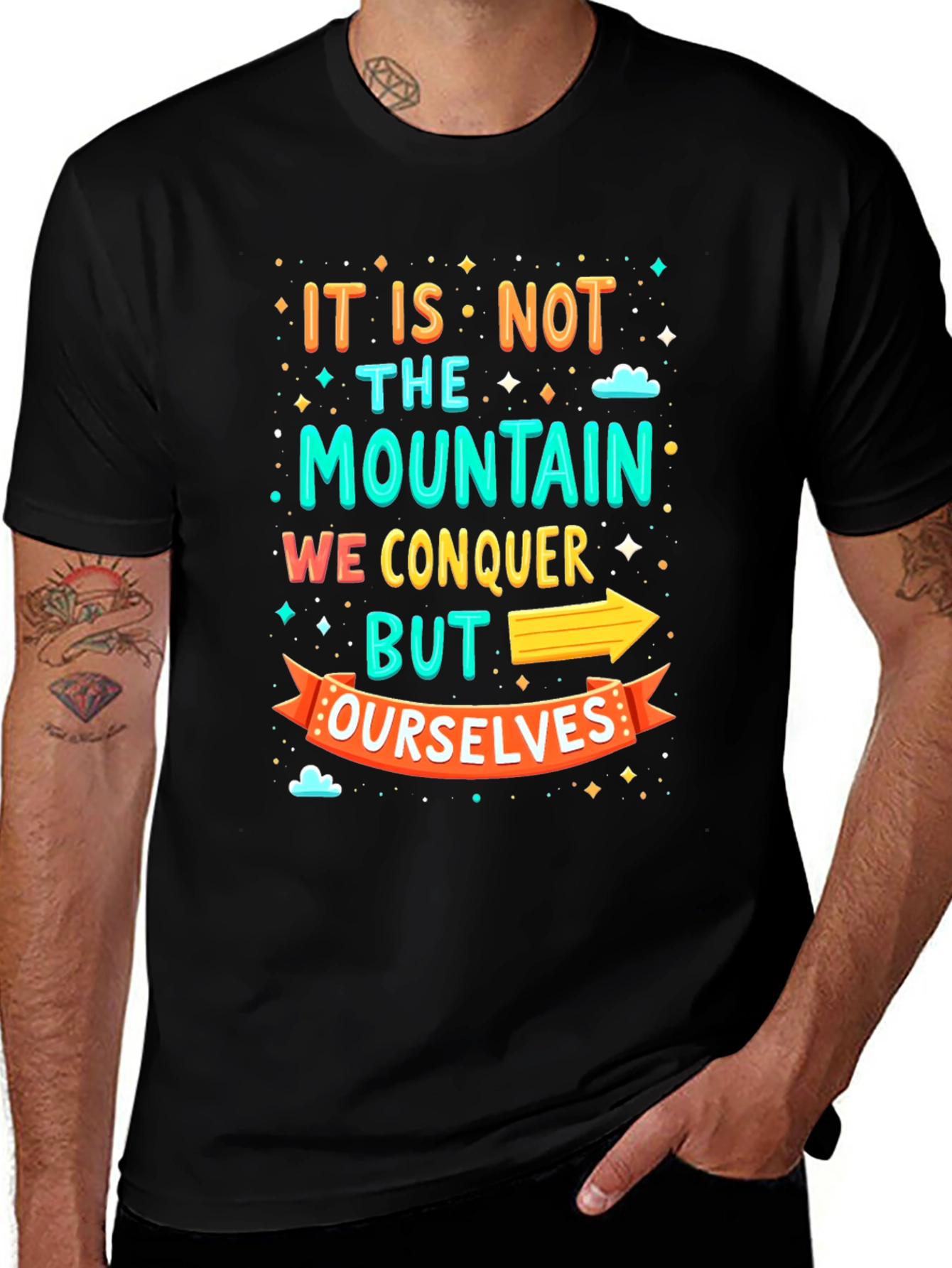 Variant 9 of Motivational Mountain Conquer T-Shirt