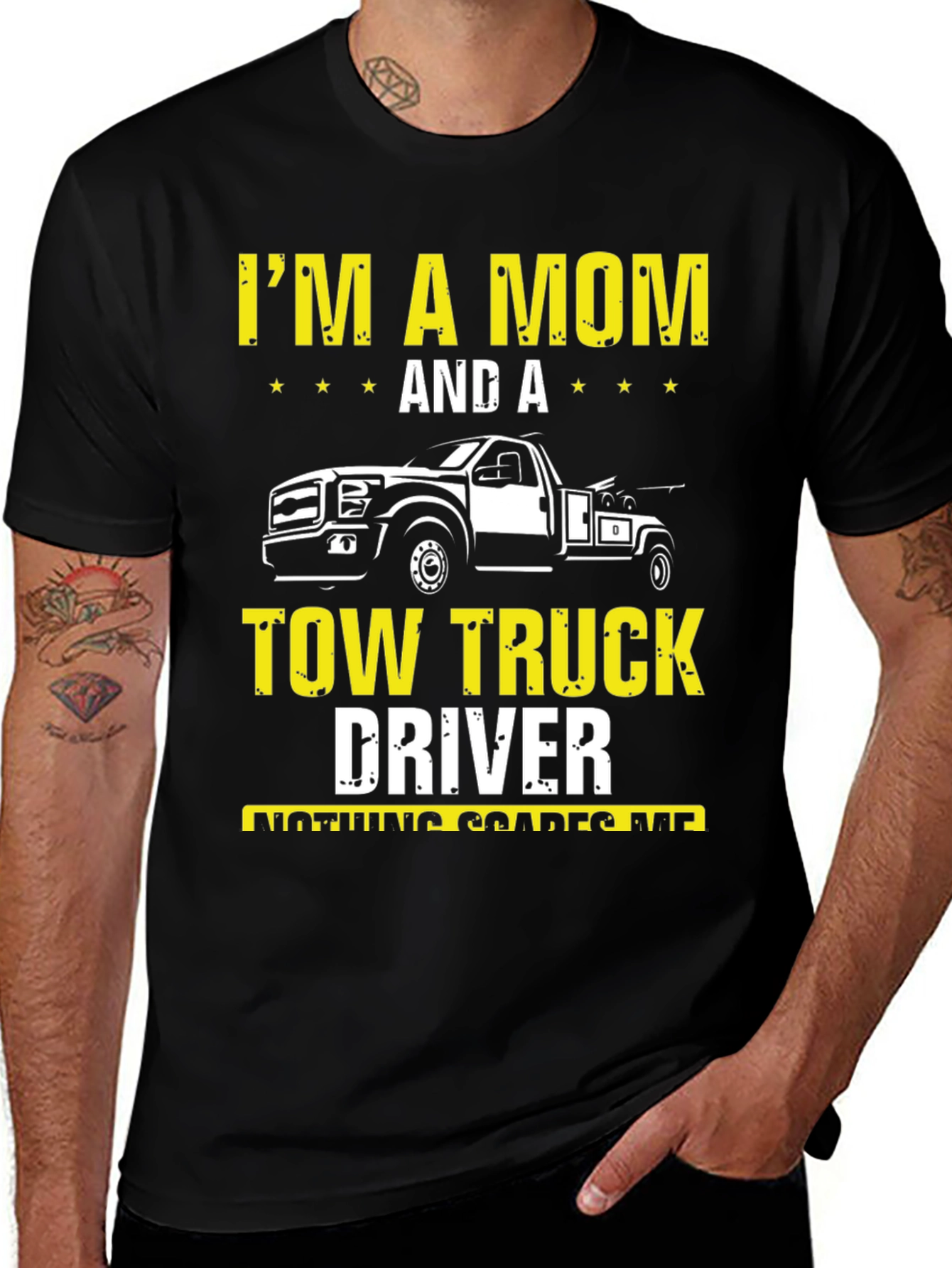Variant 8 of Mom Tow Truck Driver Graphic Tee