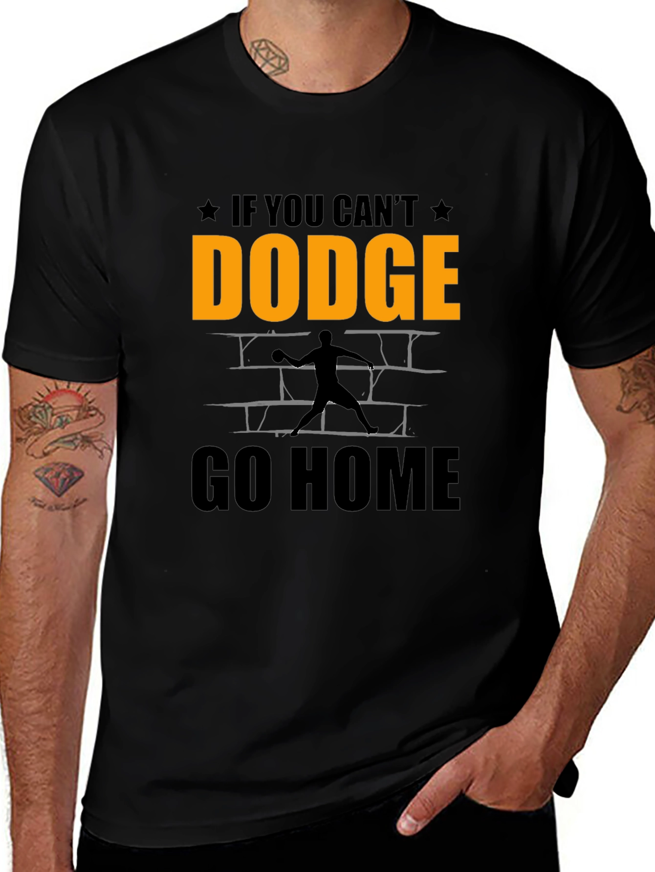Variant 17 of Dodgeball T-Shirt - If You Can't Dodge, Go Home!