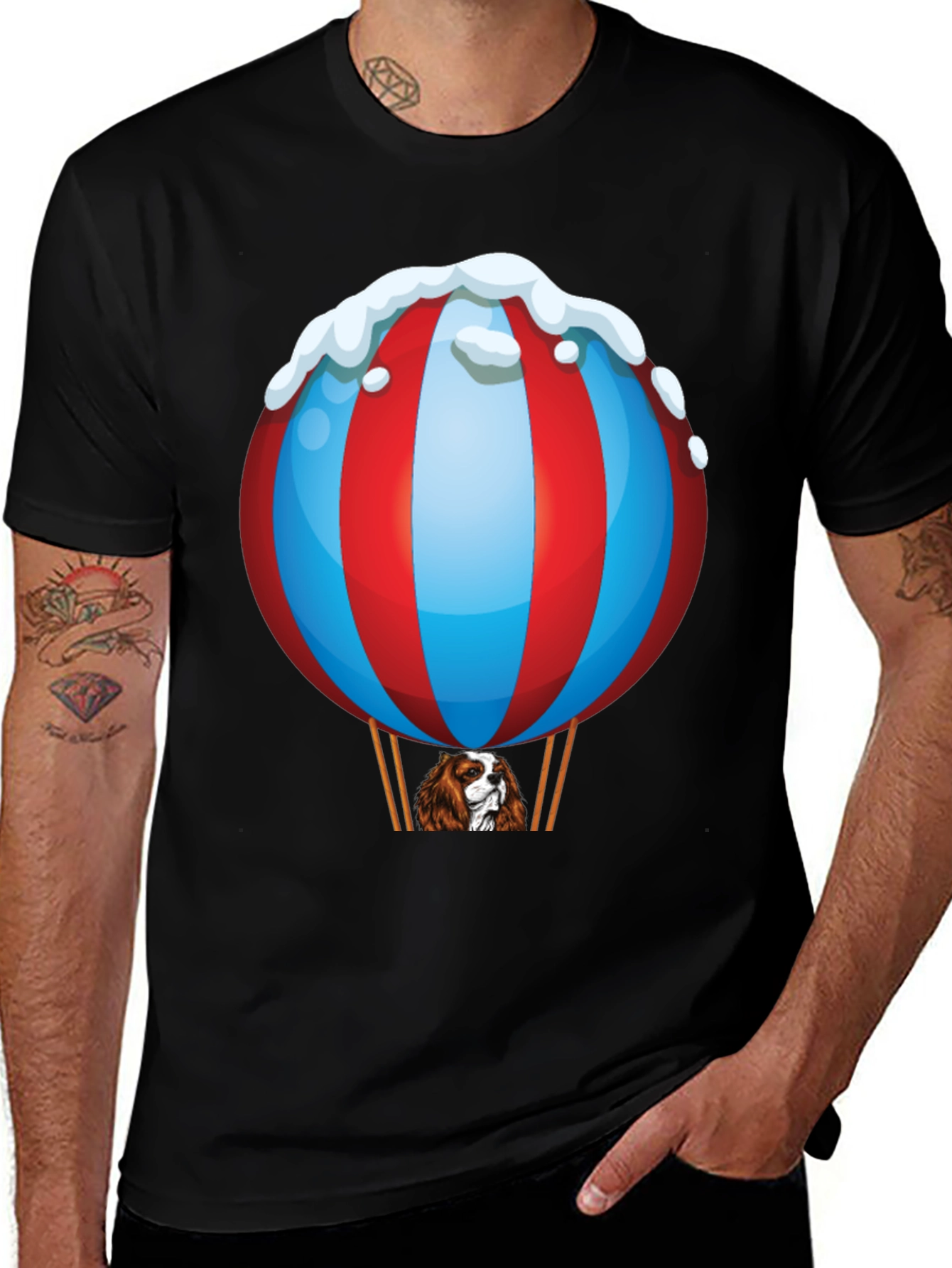 Variant 28 of Dog in Hot Air Balloon T-Shirt