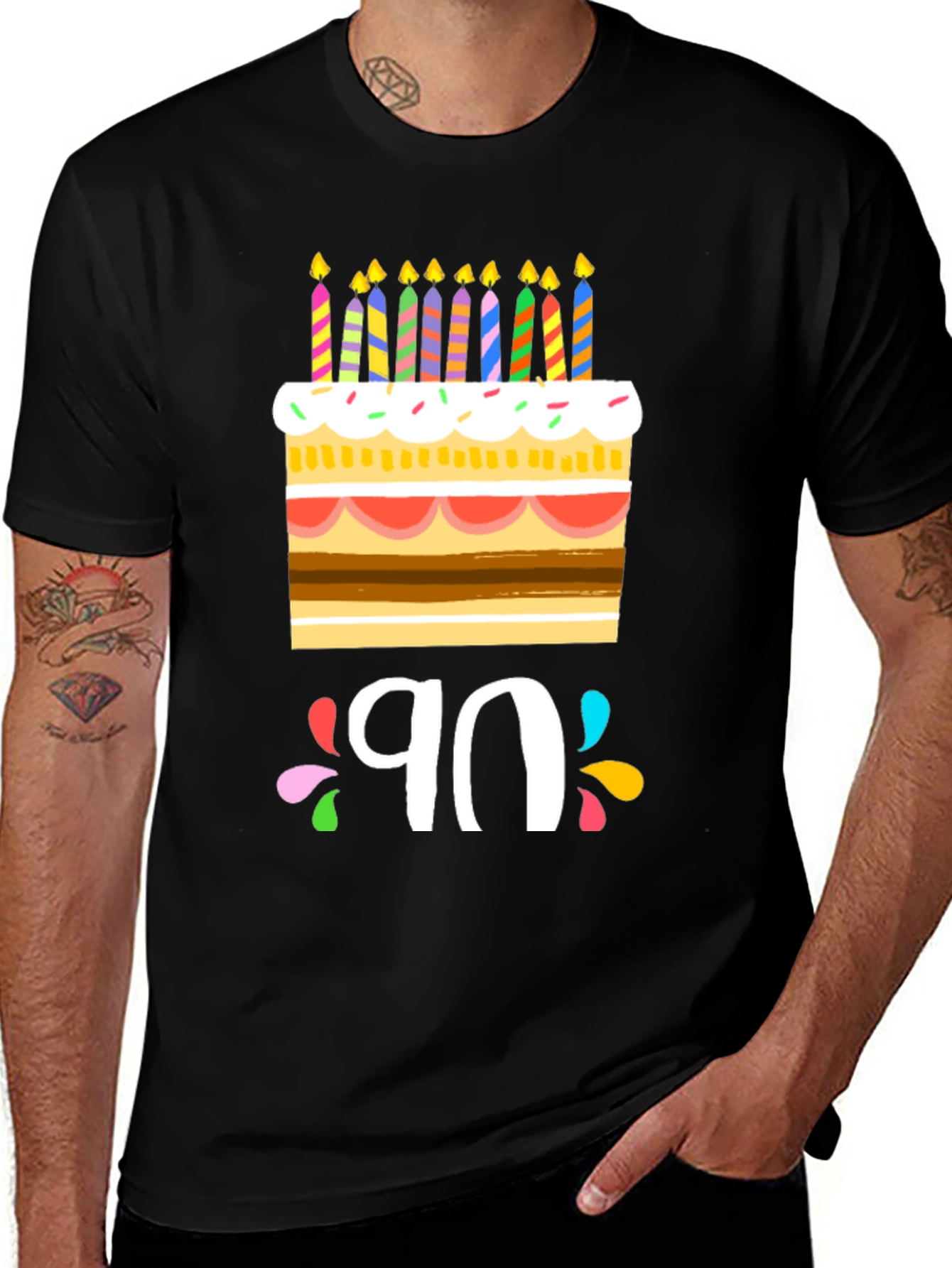 Variant 12 of 90th Birthday Cake T-Shirt