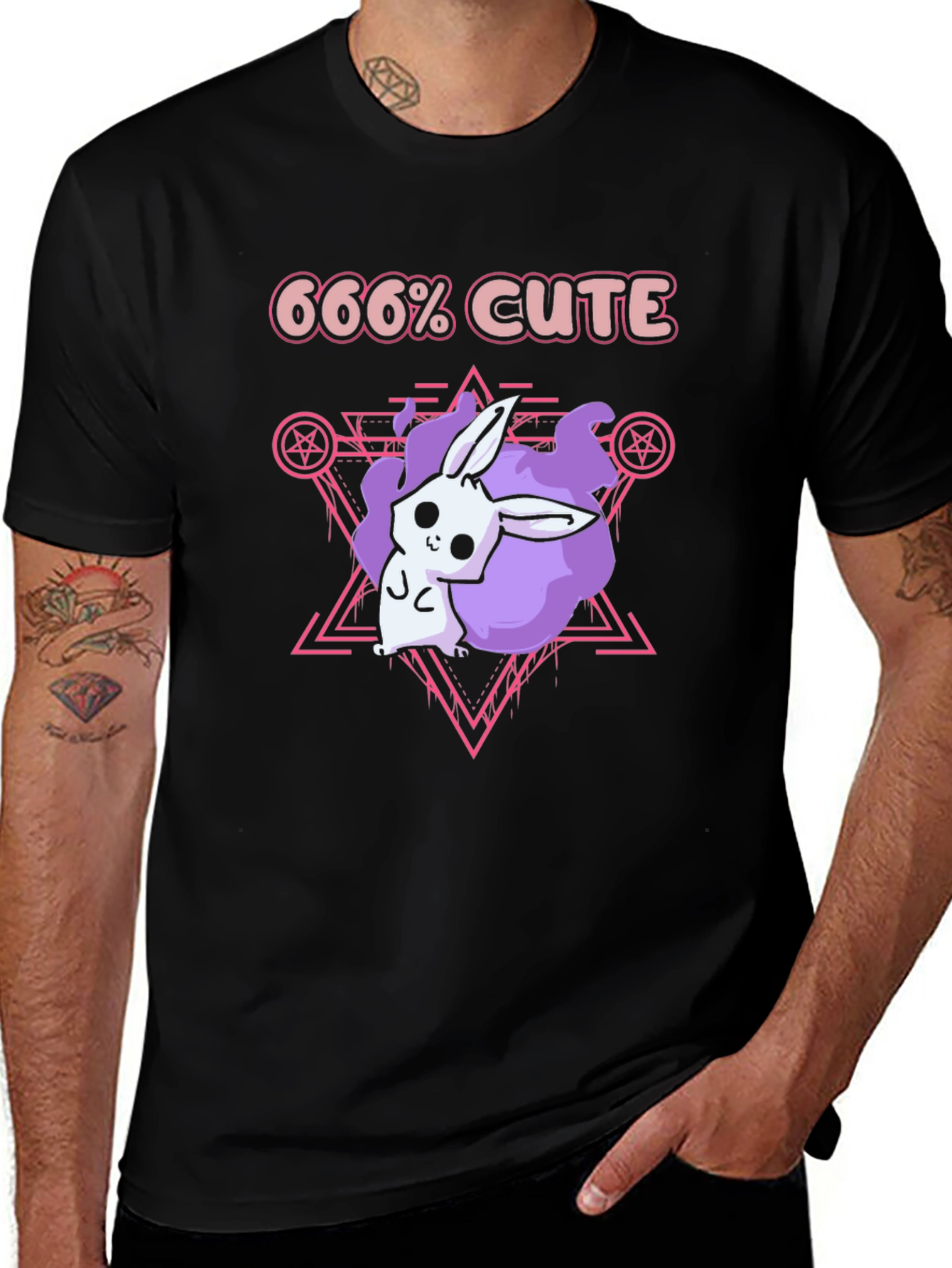 Variant 12 of 666% Cute Bunny Graphic Tee