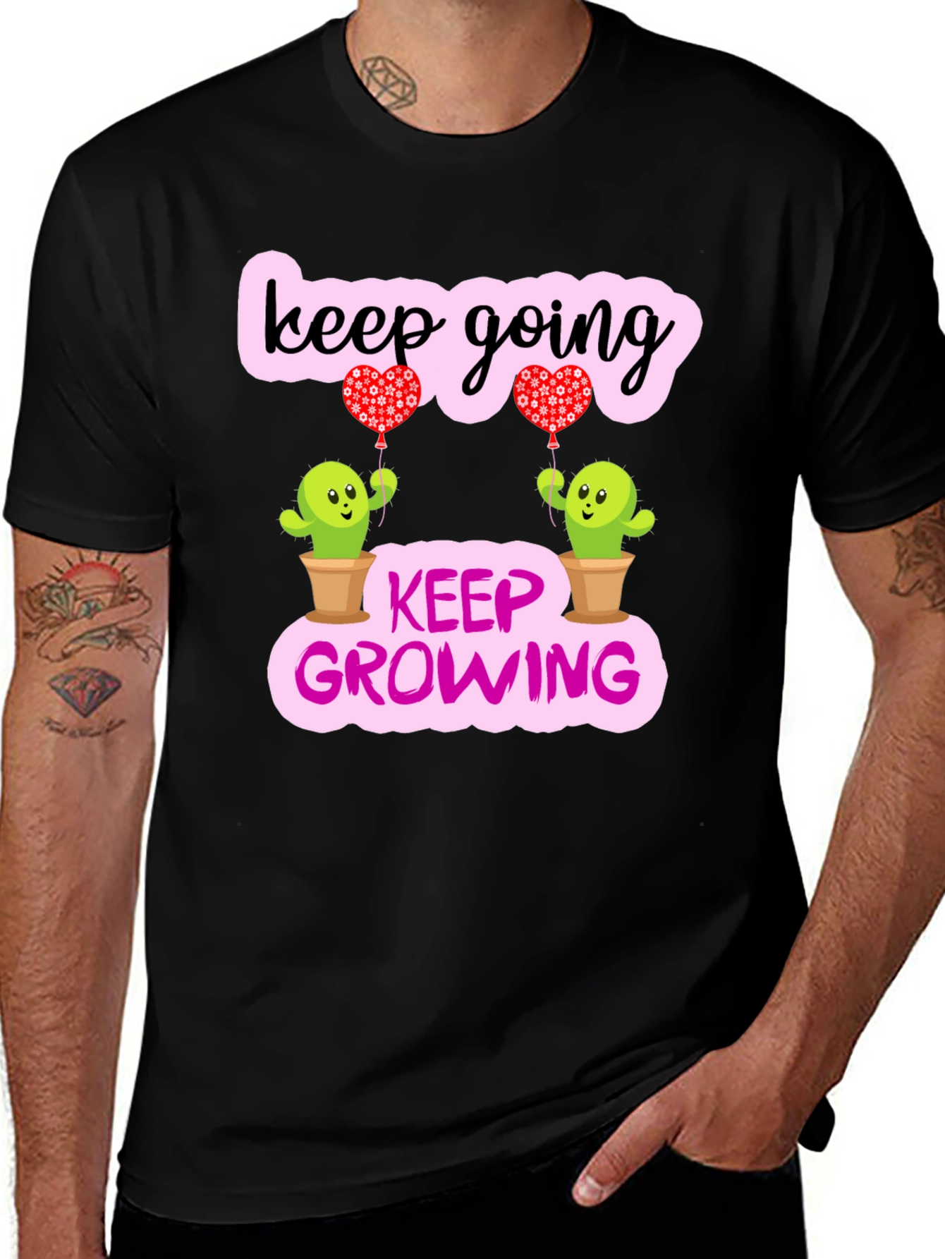 Keep Going Keep Growing Cactus T-Shirt