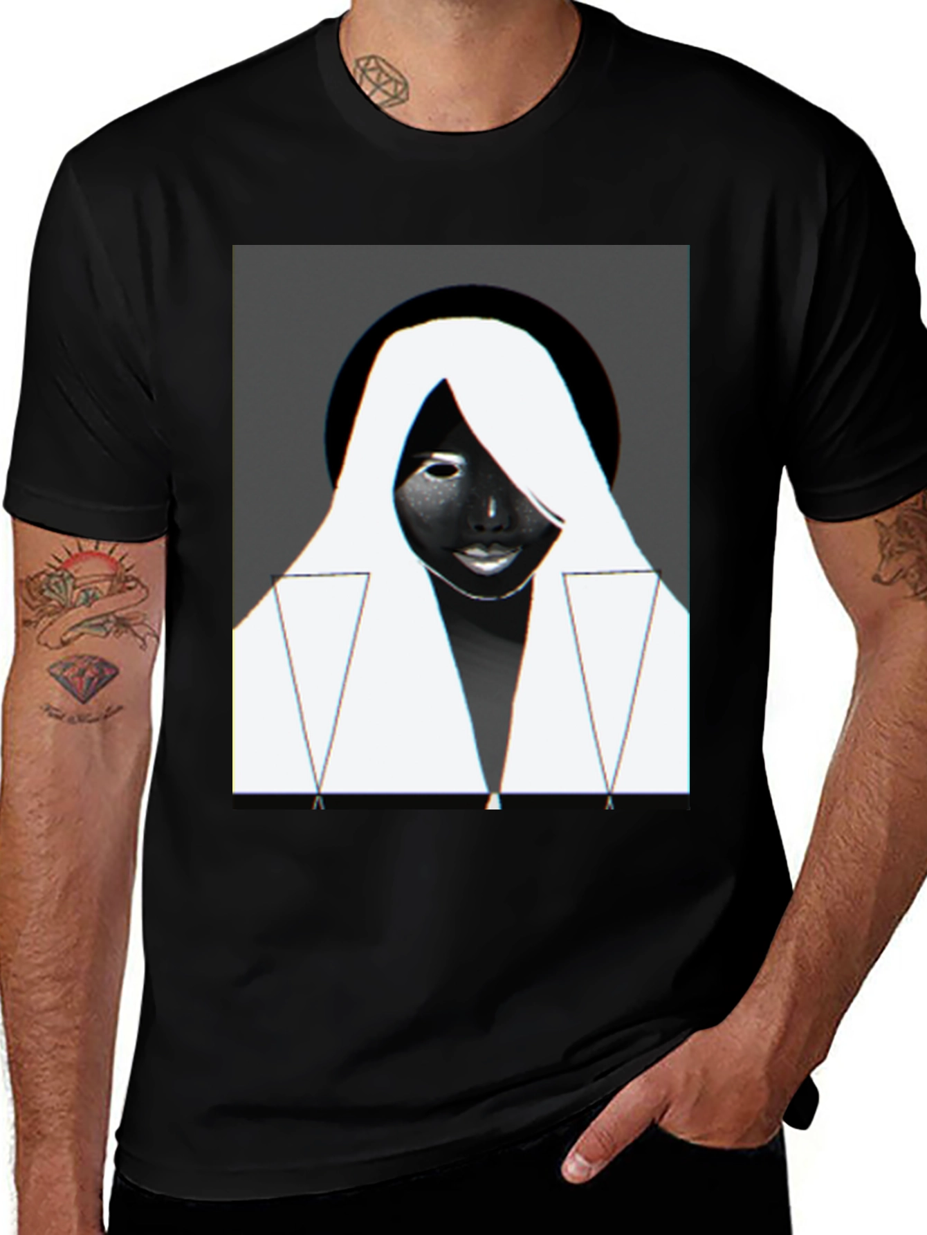 Variant 28 of Abstract Graphic Black T-Shirt