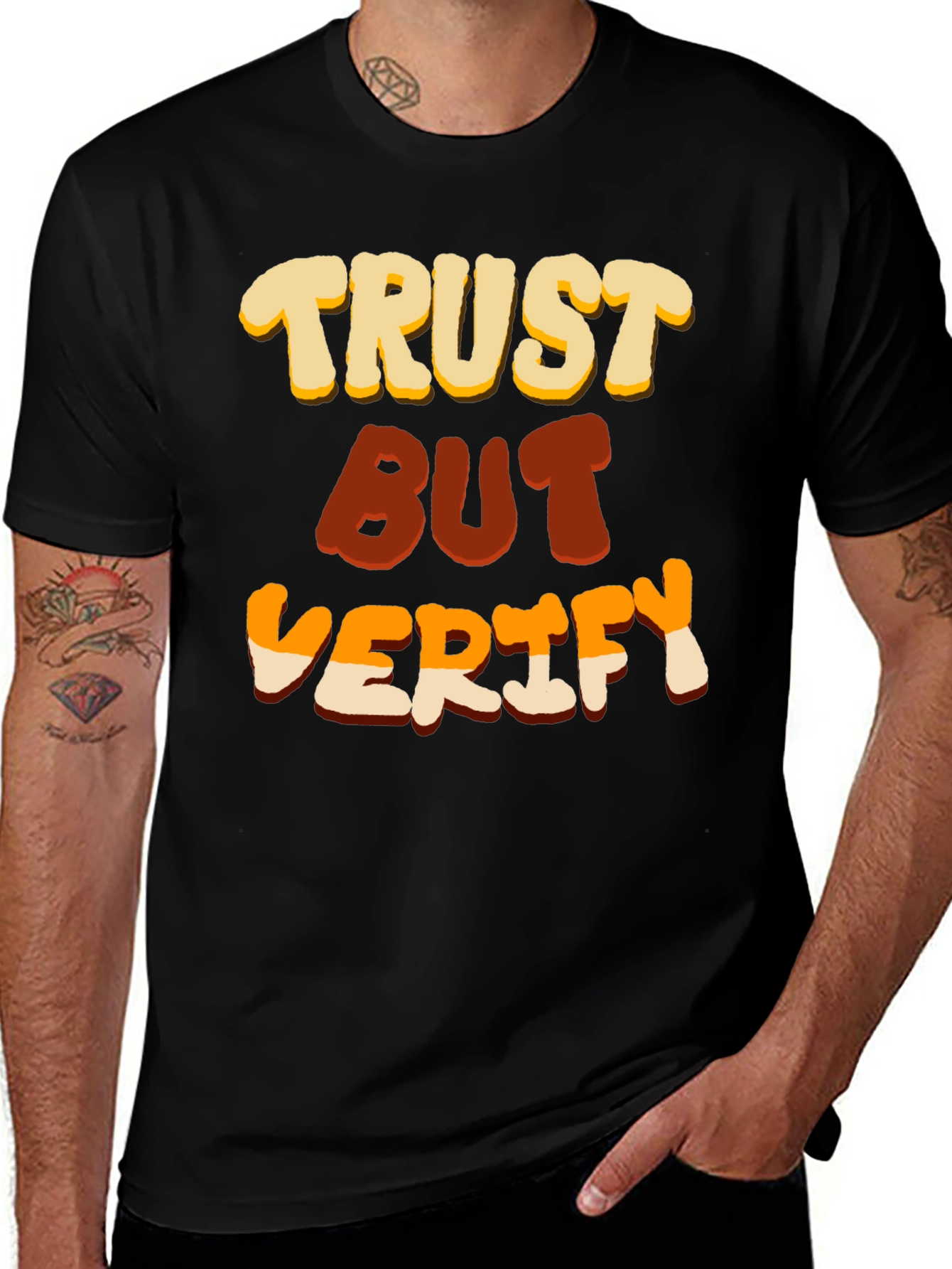 Variant 21 of Trust But Verify Graphic T-Shirt