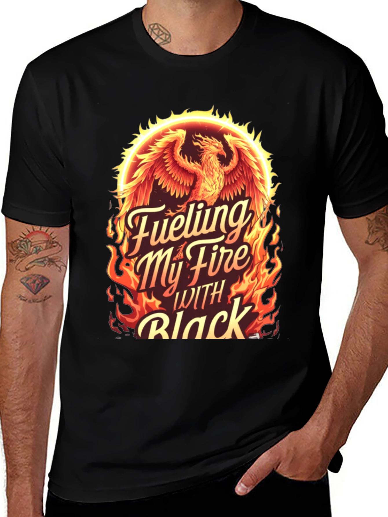 Variant 8 of Fueling My Fire with Black Graphic Tee