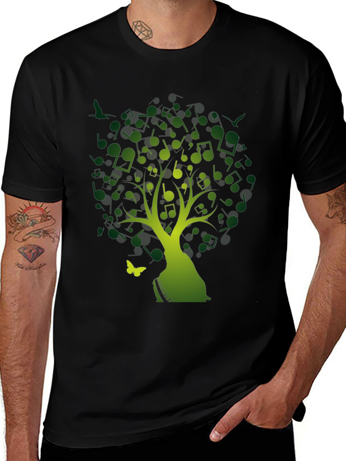 Variant 15 of Musical Tree T-Shirt - Nature Inspired Tee