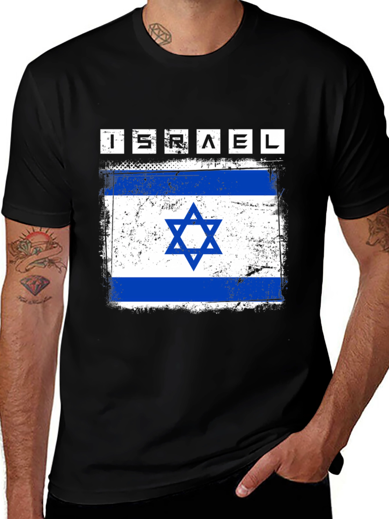 Variant 26 of Israel Flag T-Shirt - Distressed Graphic Tee