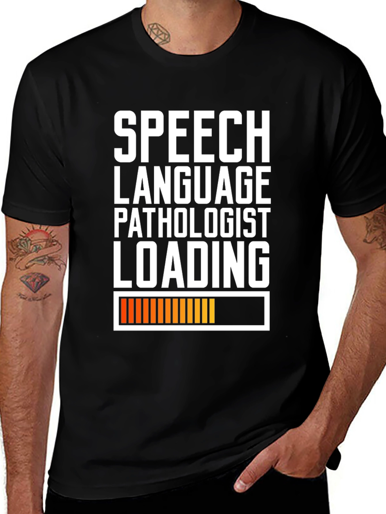 Variant 5 of Speech Language Pathologist Loading T-Shirt - Black