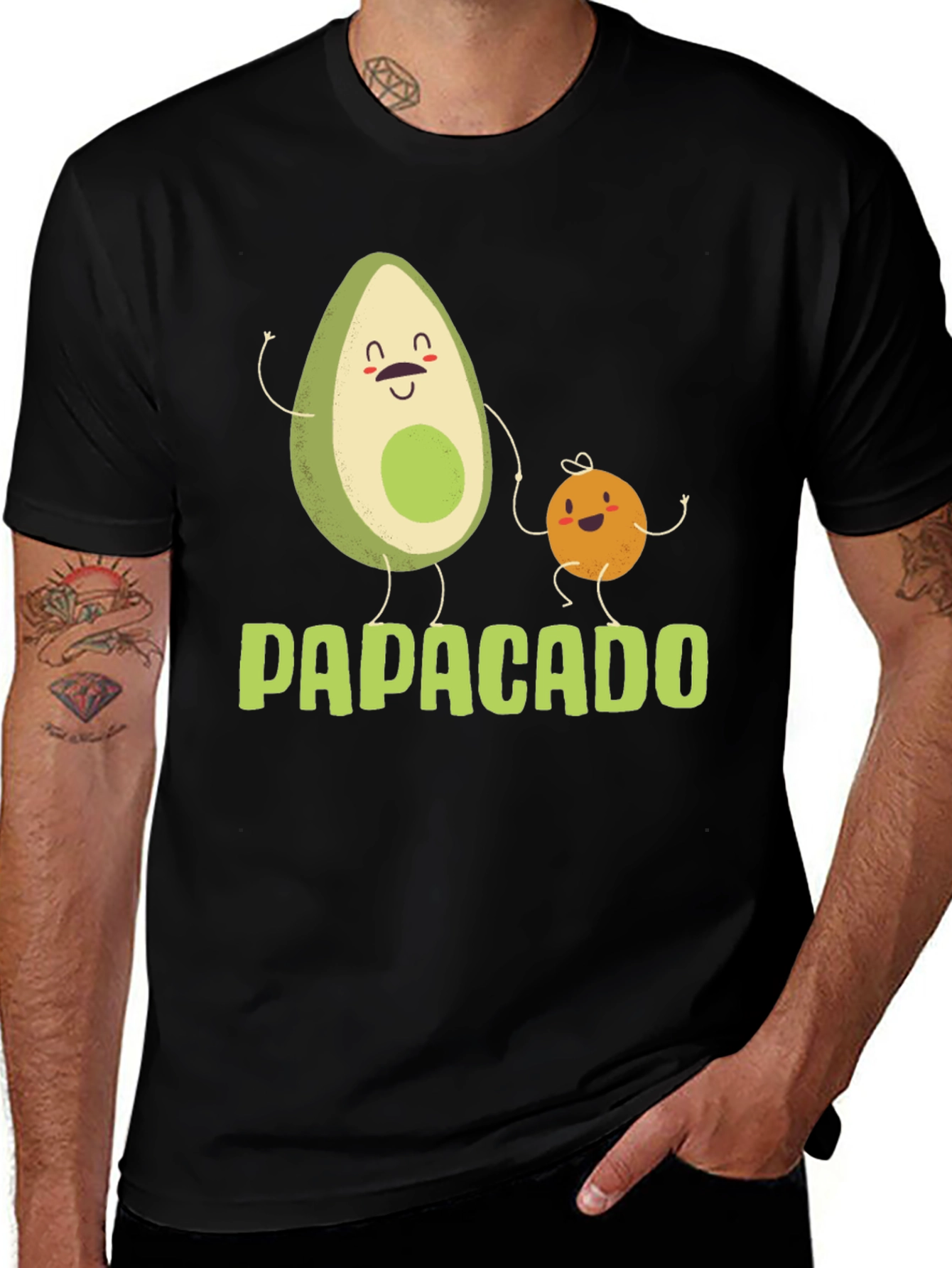 Variant 6 of Papacado Dad & Baby Avocado Matching T-Shirt