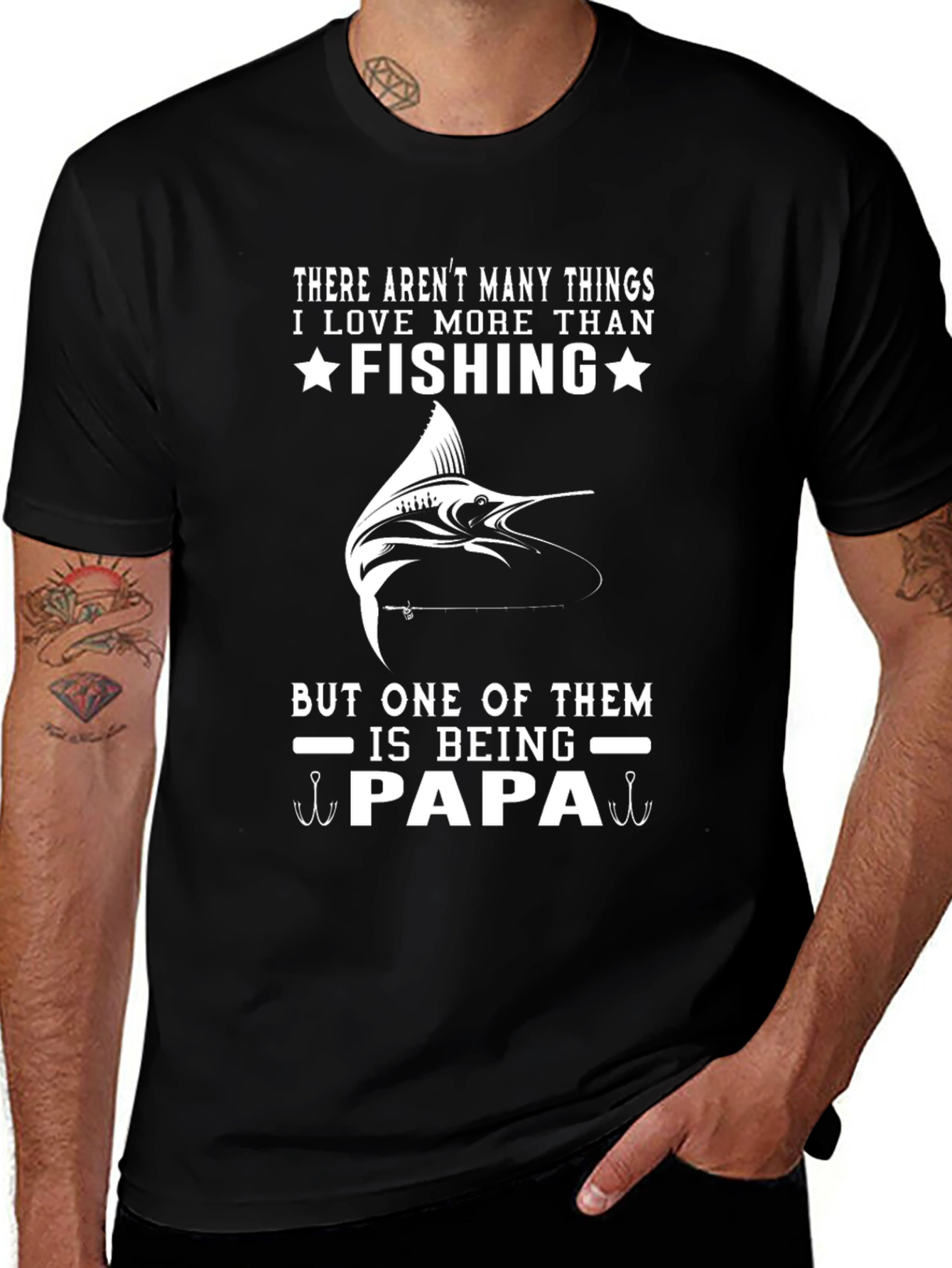 Fishing Papa T-Shirt - Gift for Fisherman Dad