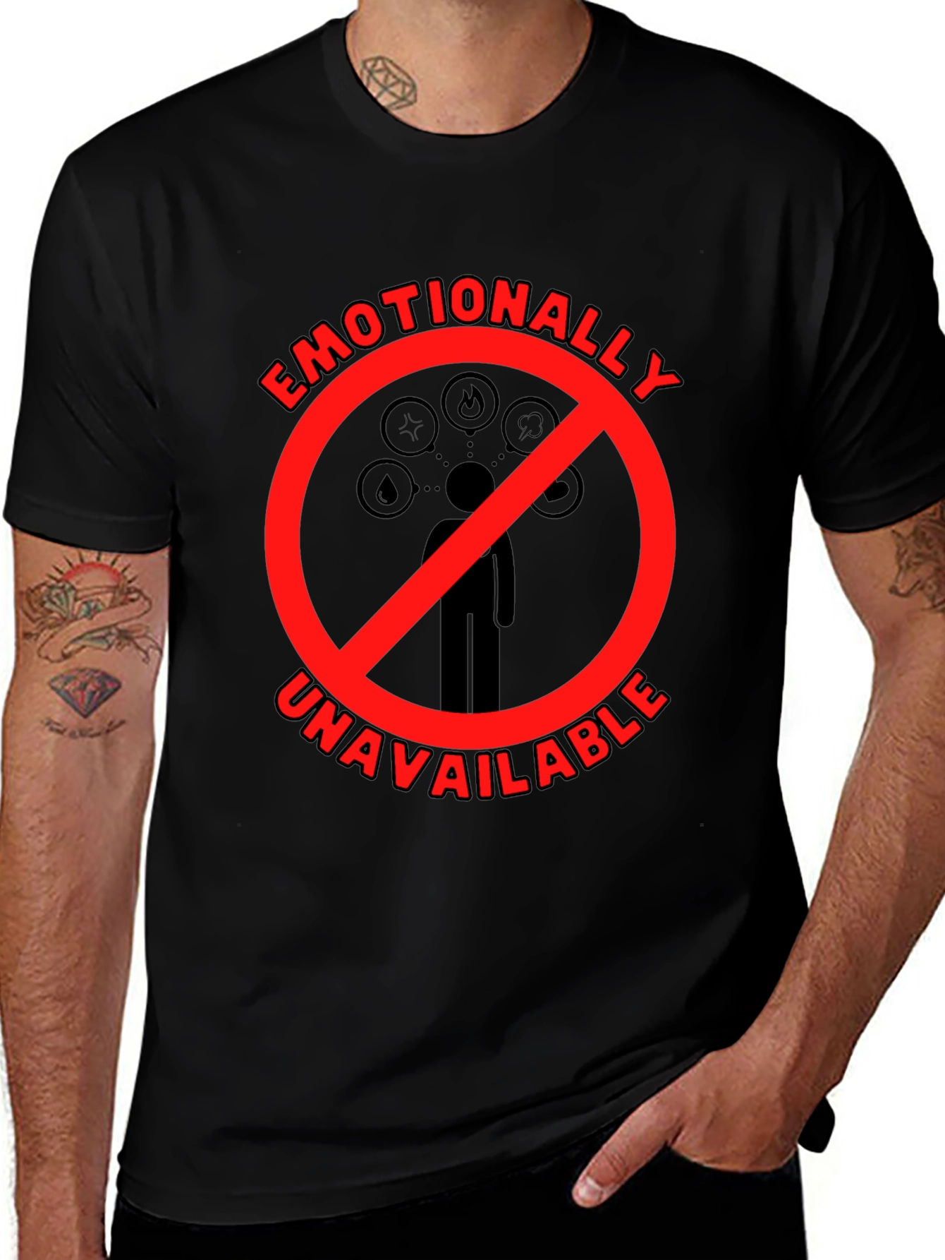 Variant 14 of Emotionally Unavailable Graphic T-Shirt