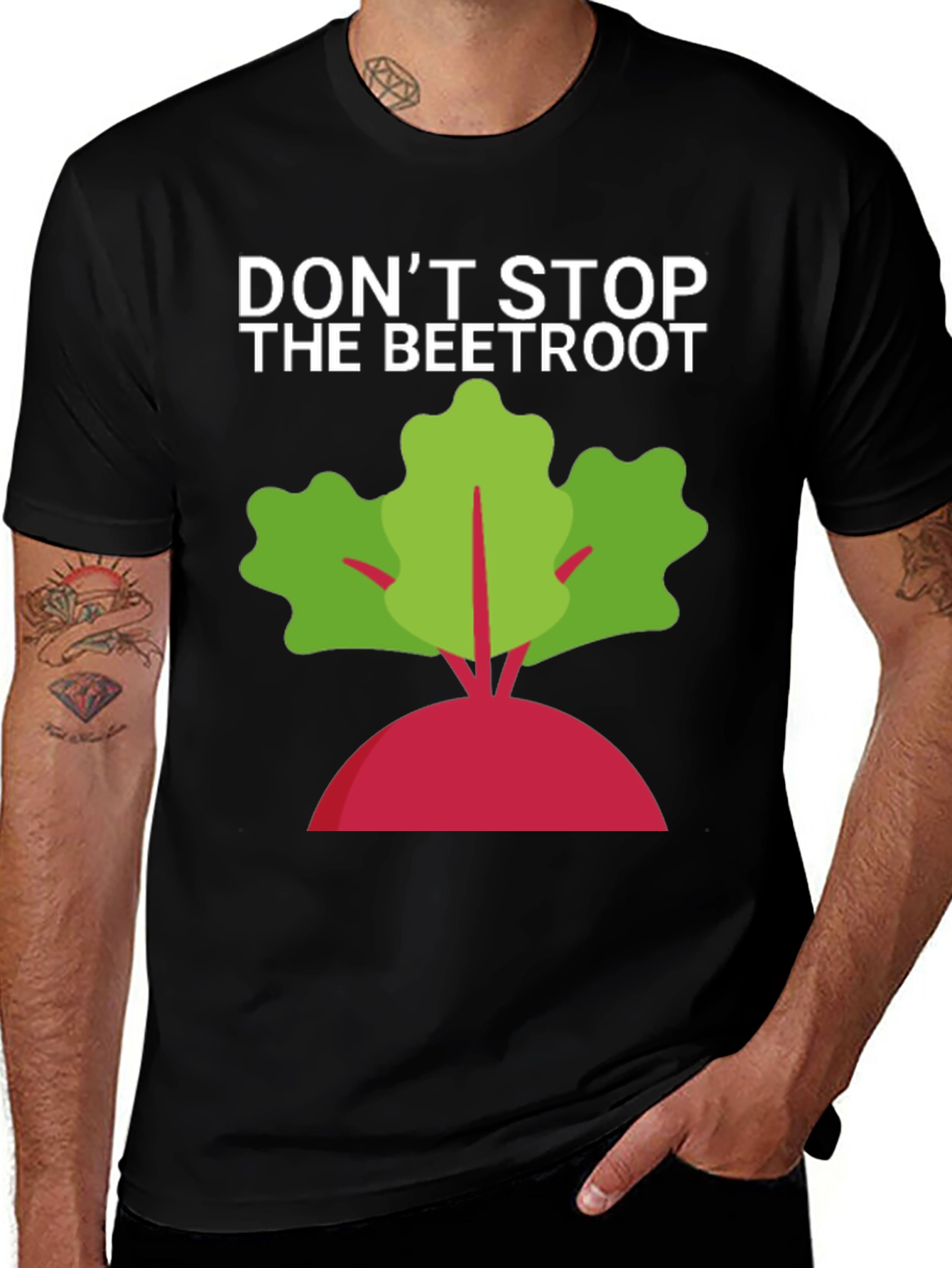 Variant 29 of Don't Stop The Beetroot T-Shirt - Funny Vegan Tee