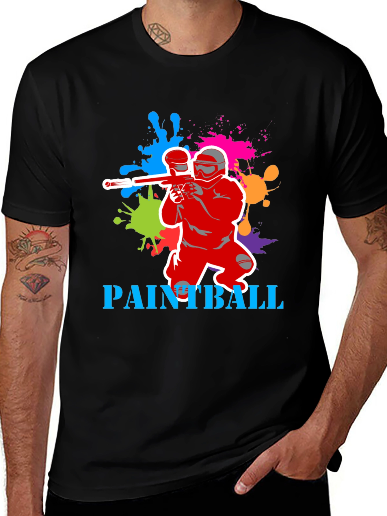 Variant 14 of Paintball T-Shirt: Splatter Design, Sporty