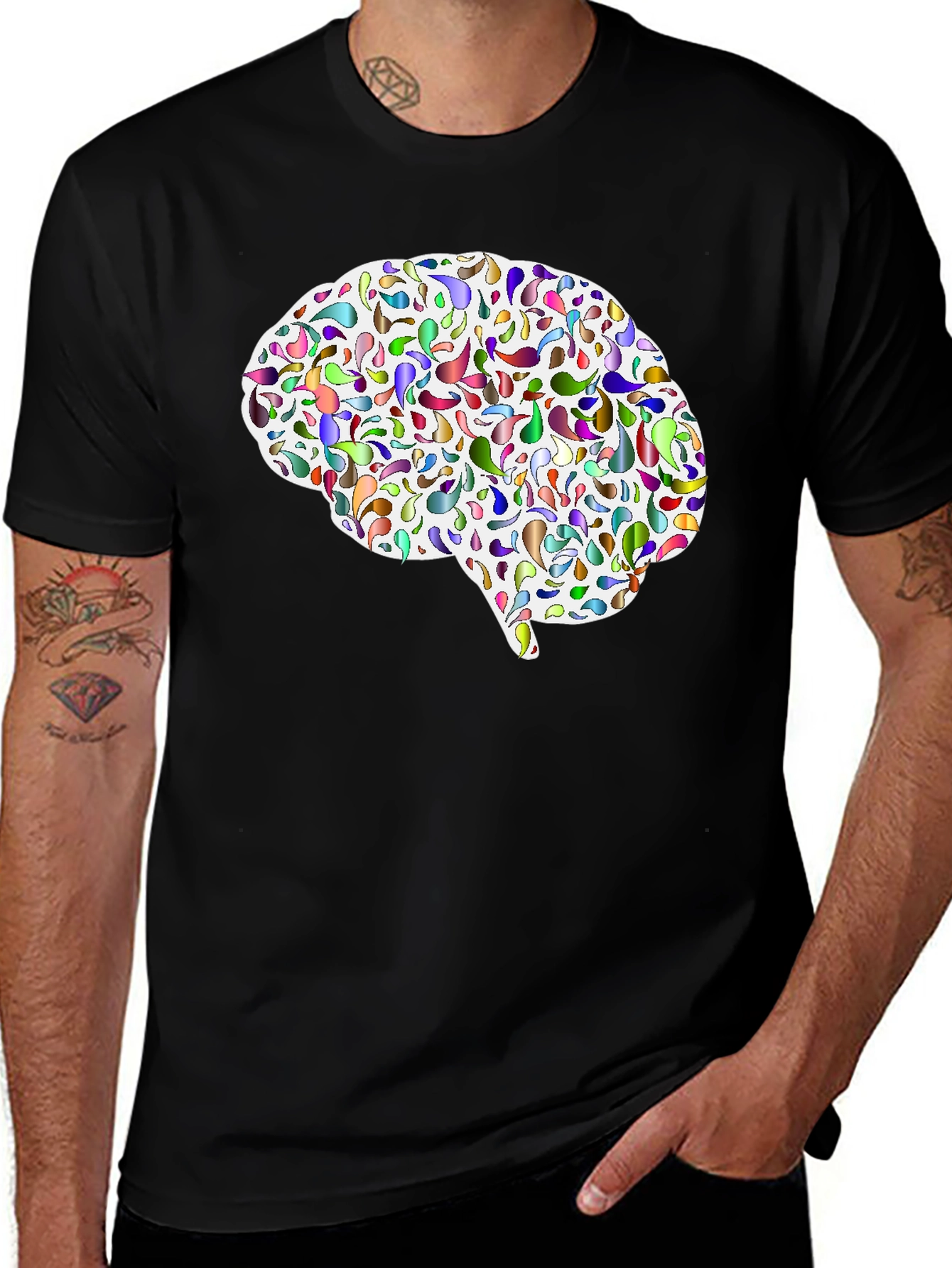 Variant 24 of Brain Art T-Shirt - Colorful Mind Tee