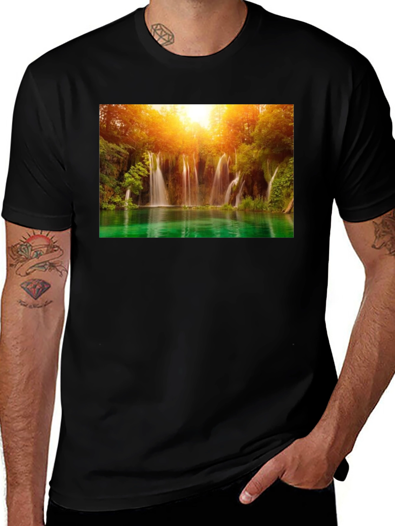 Variant 18 of Waterfall Graphic T-Shirt - Nature Lover Tee