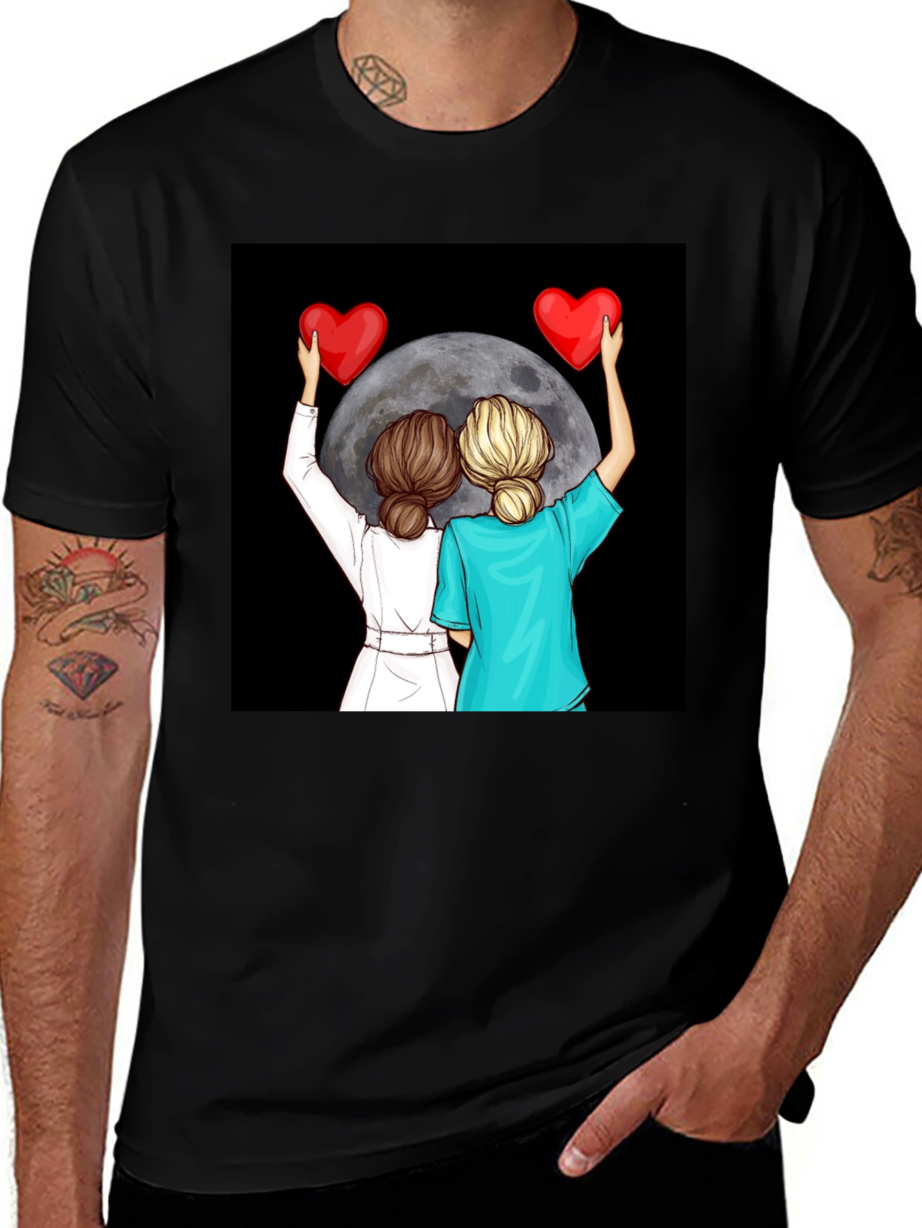 Variant 16 of Nurse & Doctor Love Moon Tee