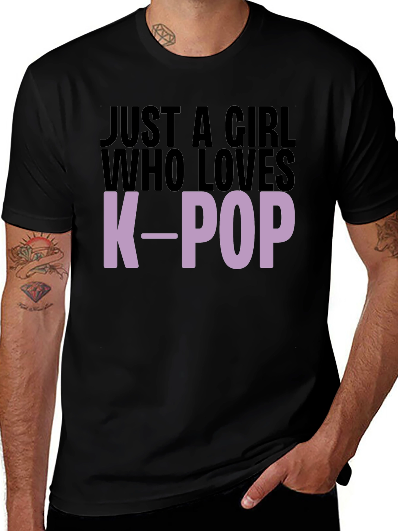 Variant 7 of Just A Girl Who Loves K-Pop Graphic Tee