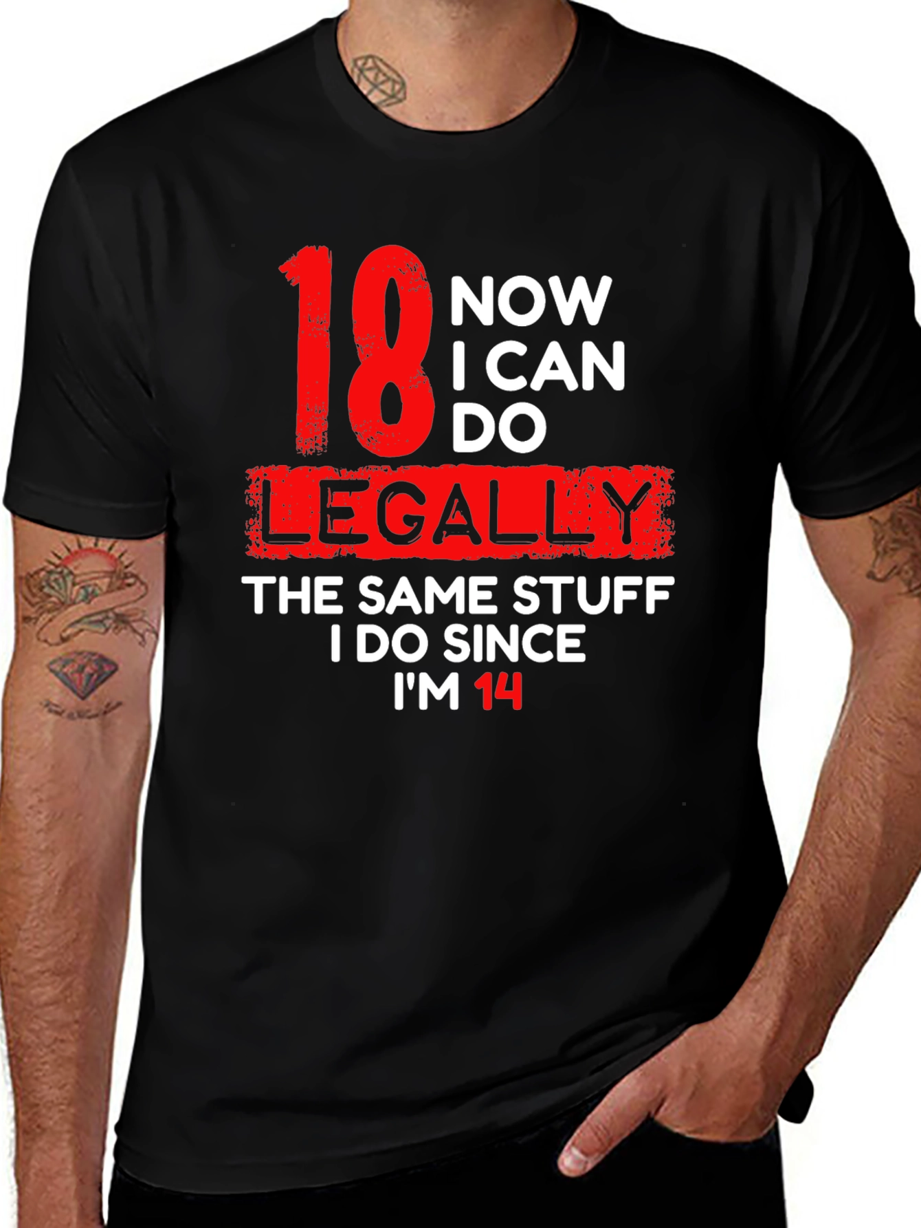 18th Birthday Gag Gift T-Shirt - Now I Can Do Legally Funny Tee