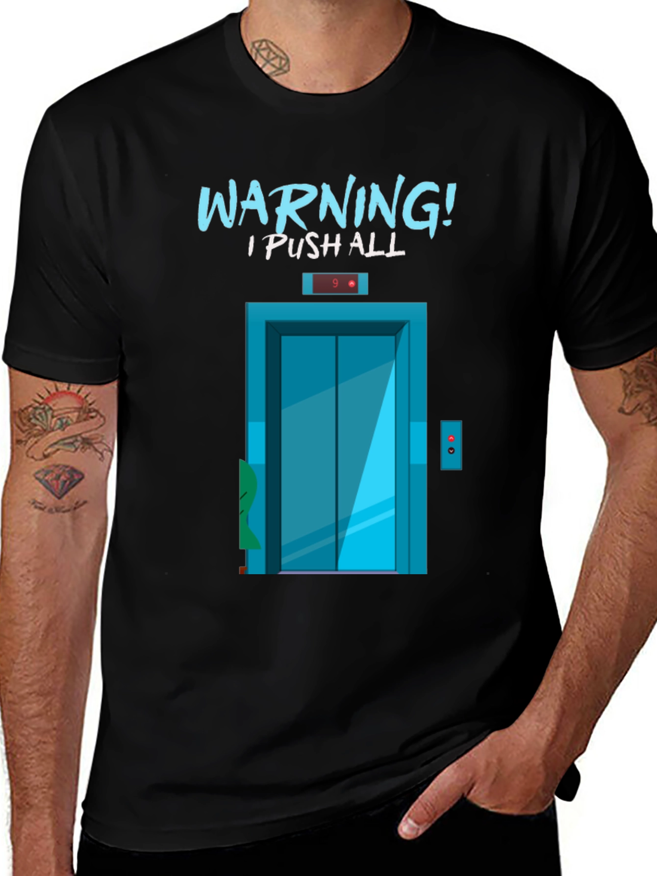 Variant 2 of Warning I Push All The Buttons T-Shirt