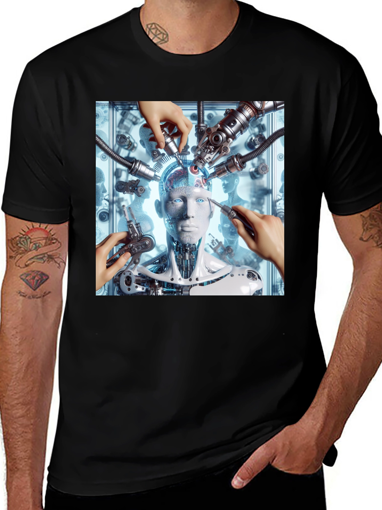 Cyborg Dissection Graphic T-Shirt