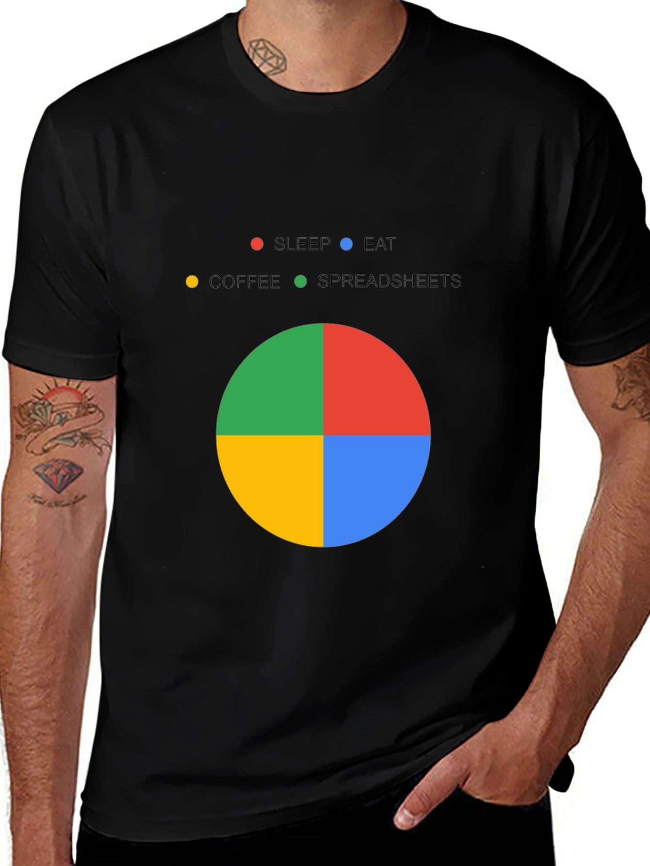 Spreadsheet Pie Chart T-Shirt - Excel Lover Gift
