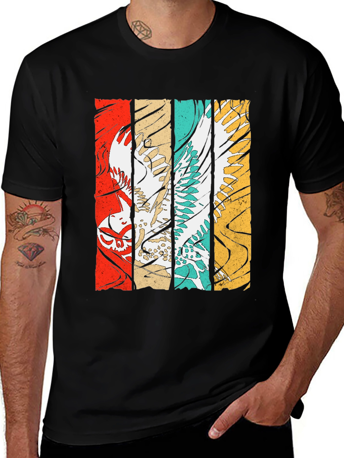 Variant 8 of Retro Phoenix Graphic Tee - Stylish Vintage Design