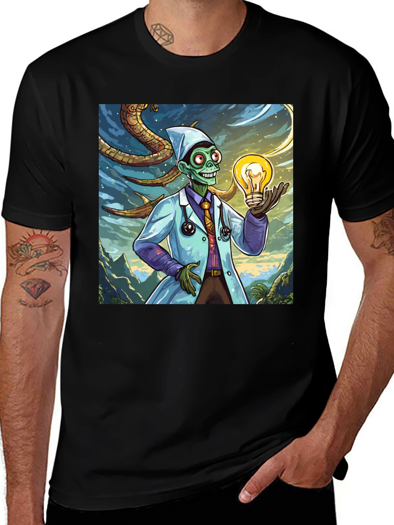 Variant 14 of Zombie Doctor Idea T-Shirt - Brainy & Unique Graphic Tee