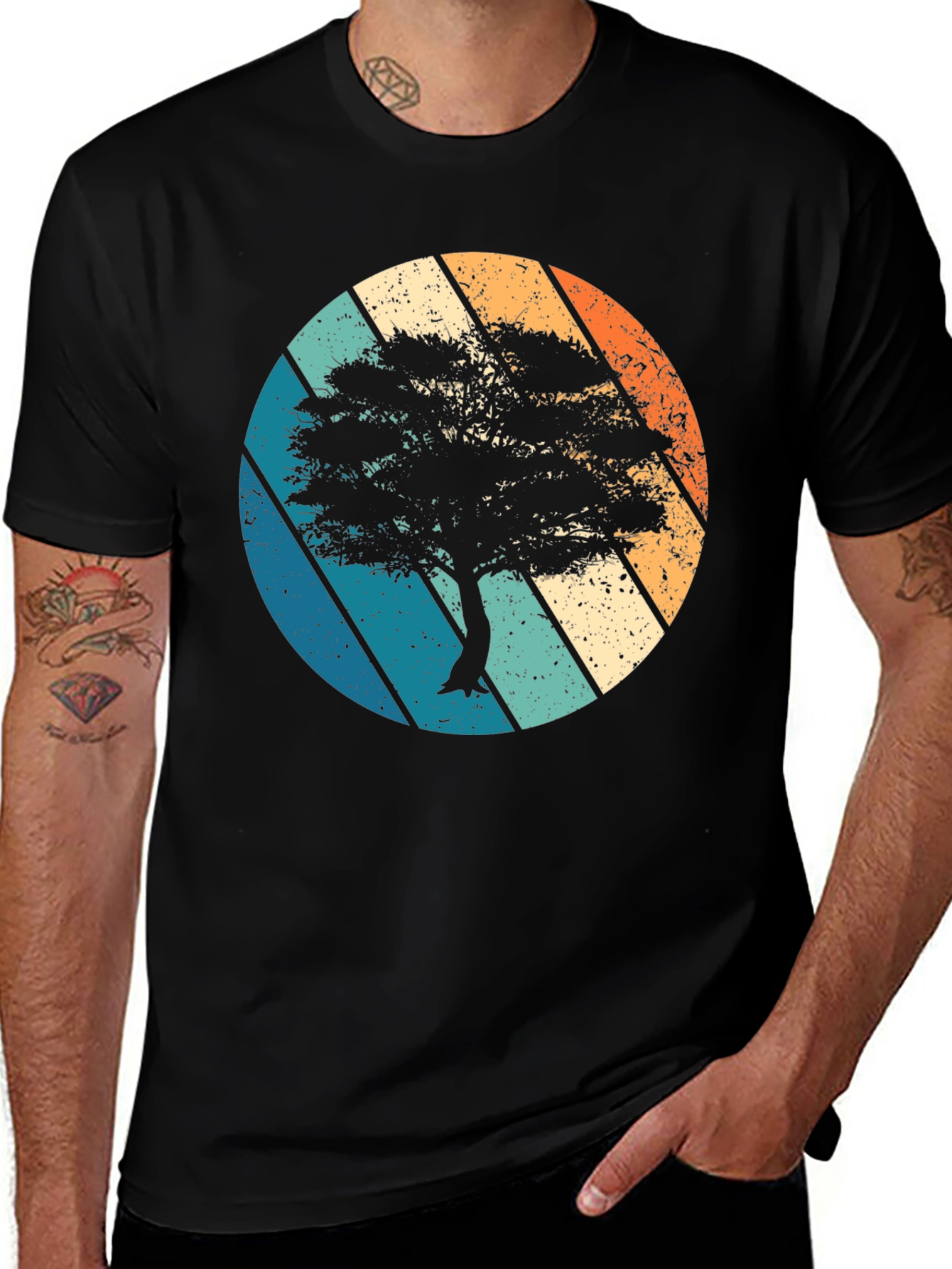 Variant 21 of Retro Tree Graphic T-Shirt - Nature Lover Tee