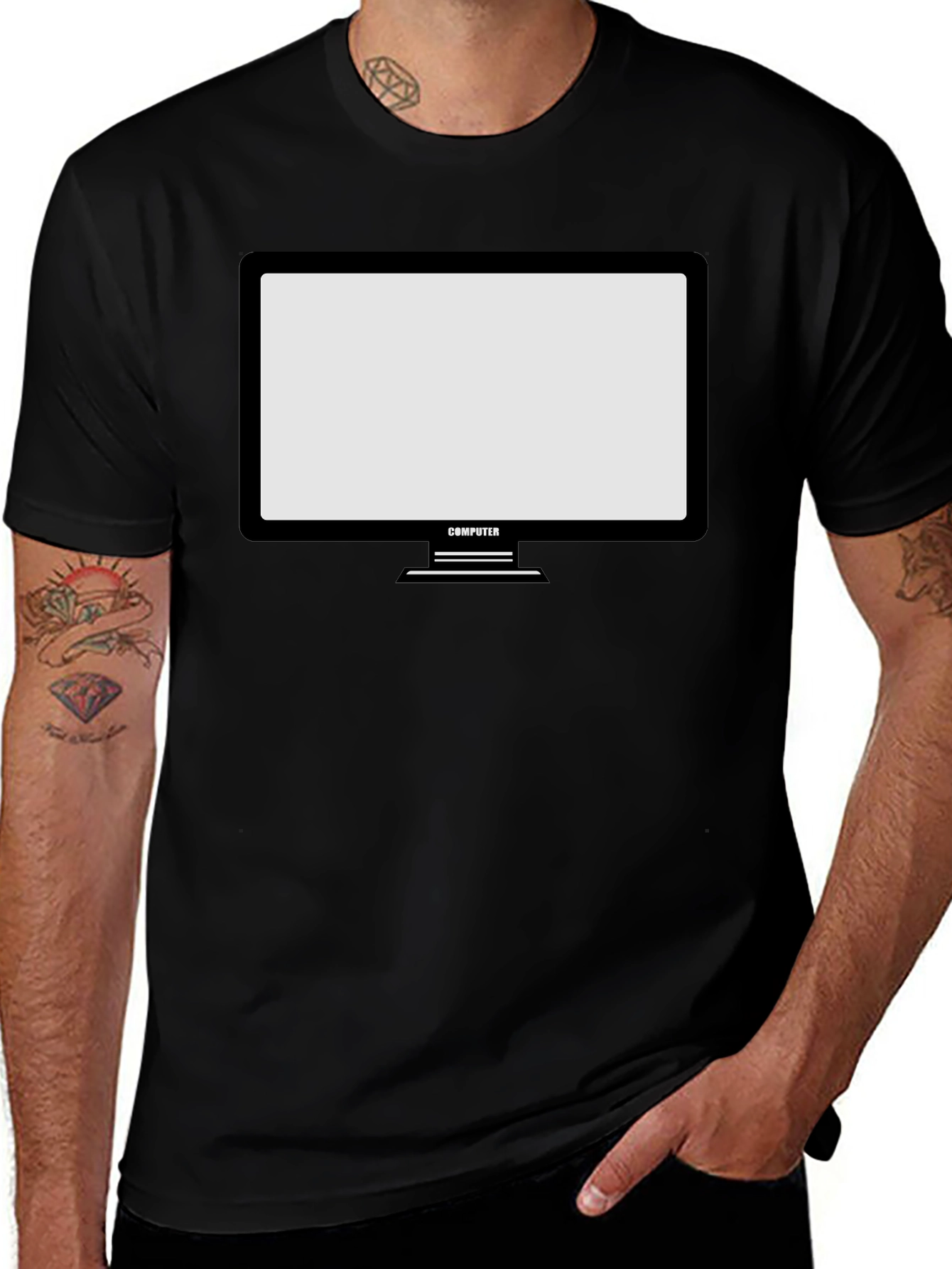 Variant 18 of Geek Chic: Computer Monitor Graphic Tee