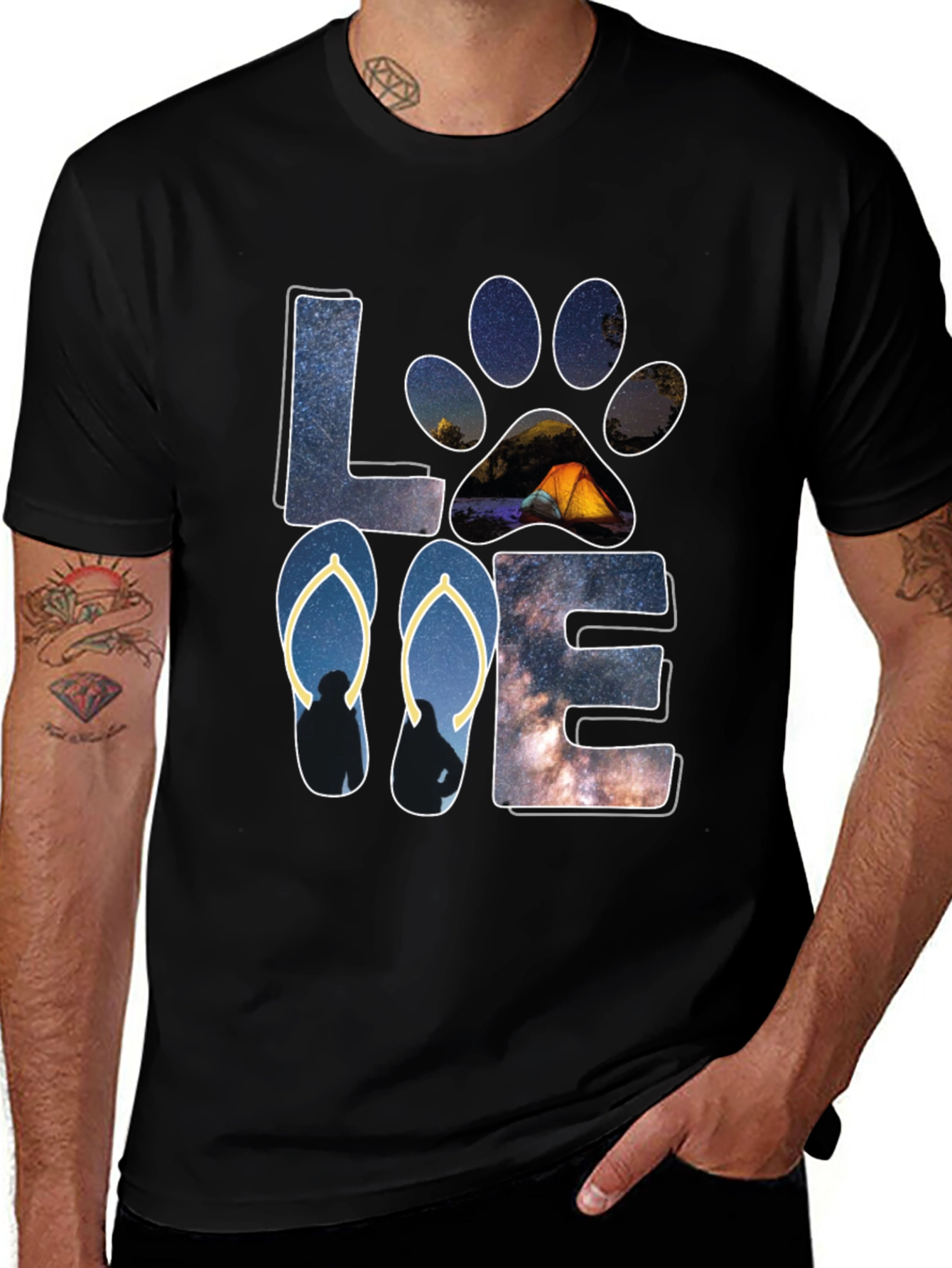 Variant 30 of Love Camping & Dogs Graphic T-Shirt