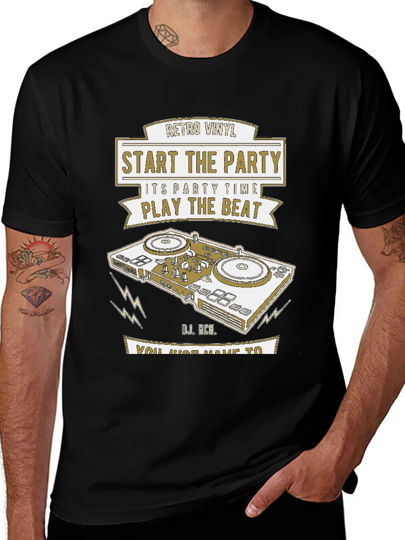 Retro Vinyl DJ T-Shirt - Start the Party!