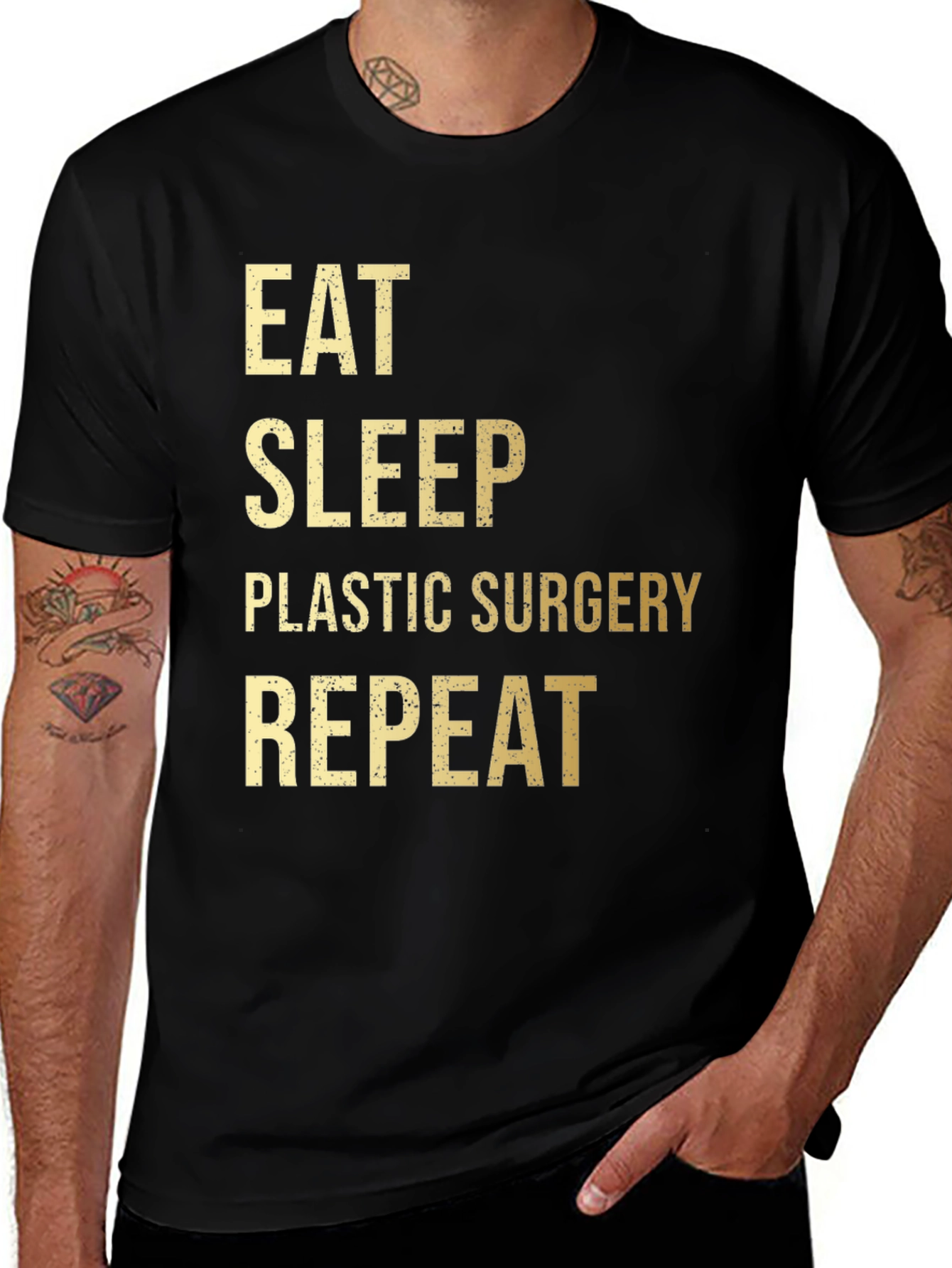 Variant 16 of Eat Sleep Plastic Surgery Repeat T-Shirt