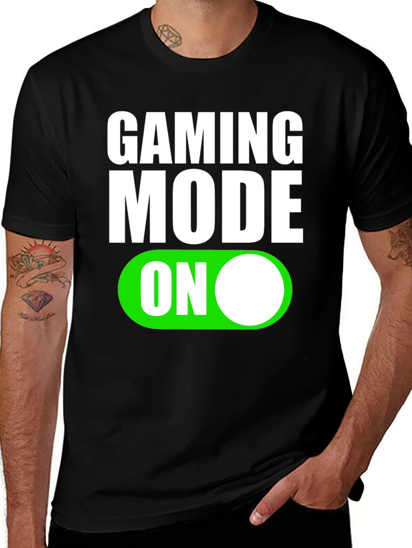 Variant 28 of Gaming Mode On T-Shirt - Black