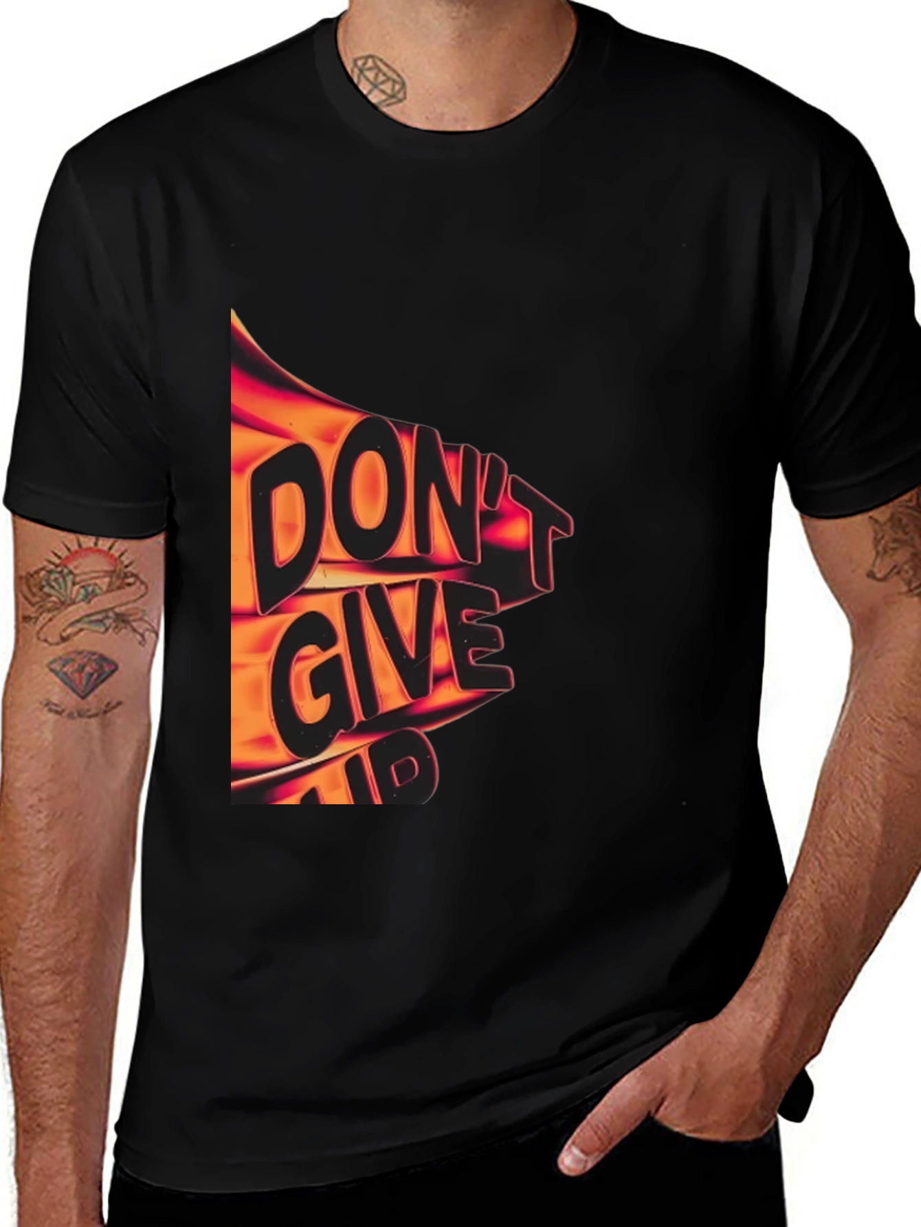 Variant 20 of Motivational 'Don't Give Up' Graphic Tee